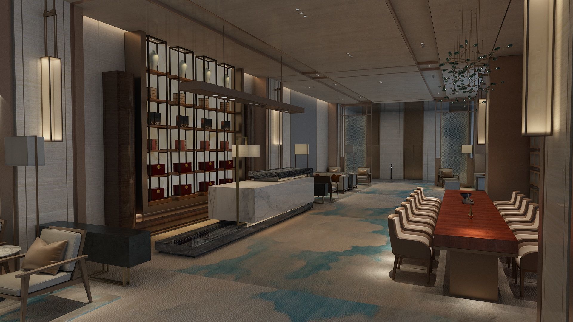 The Hotel Lobby 15 3D model_5