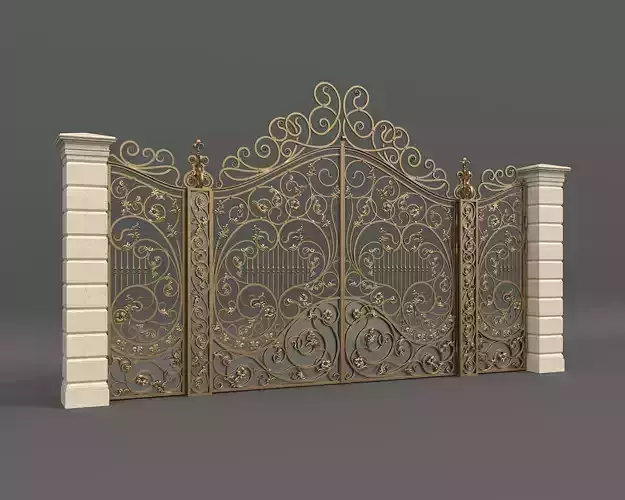 Classic European style Mansion Gate 7 3D model