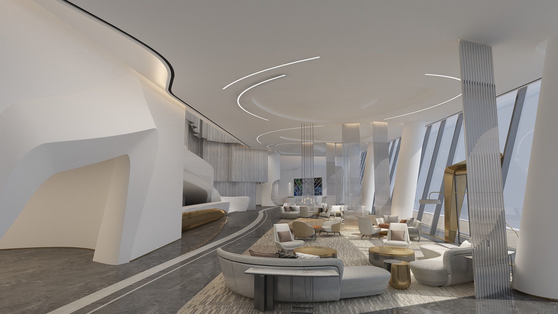 The Hotel Lobby 5 3D model_2