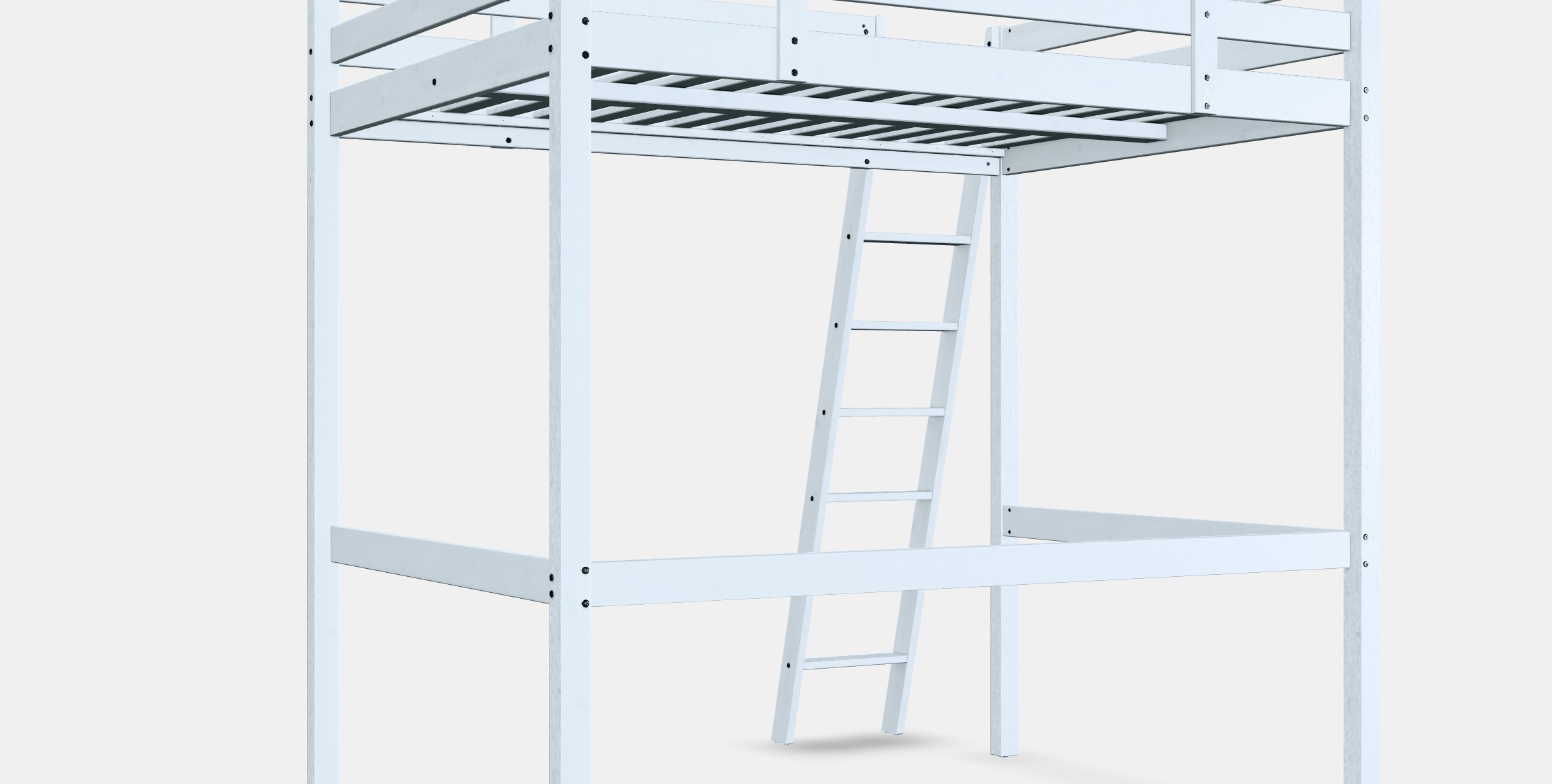 STORA Loft bed frame Low-poly 3D model_2