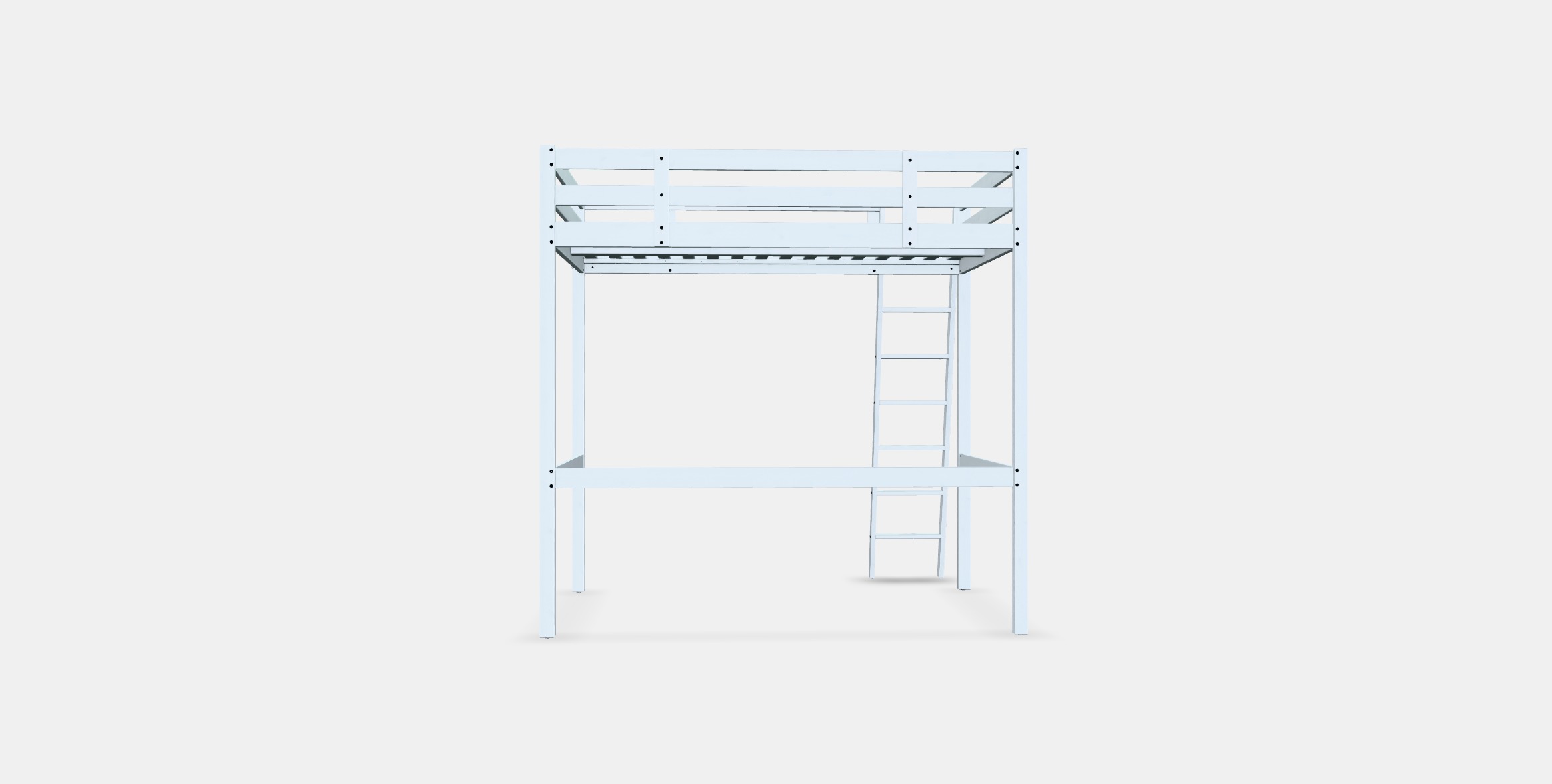 STORA Loft bed frame Low-poly 3D model_14