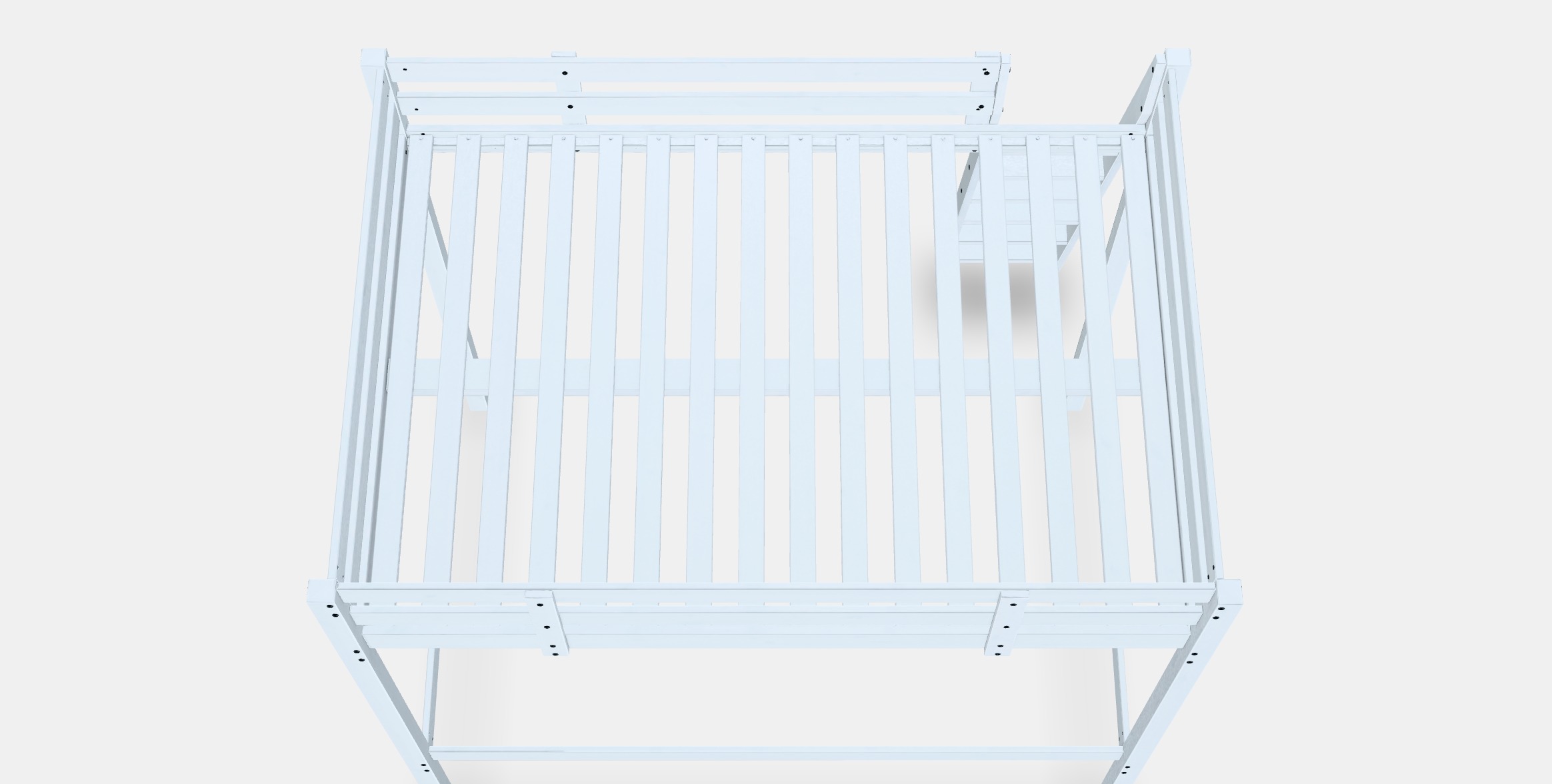 STORA Loft bed frame Low-poly 3D model_4