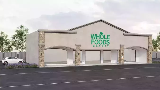 Gruwcreation Whole Food Market Low-poly 3D model