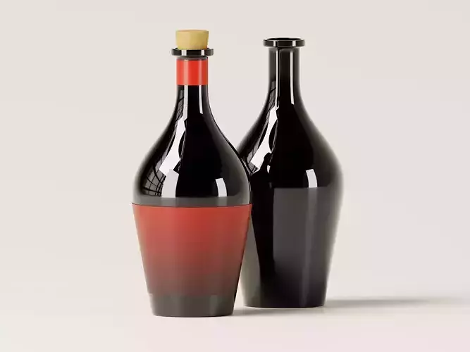 Wine Bottle 3D Model