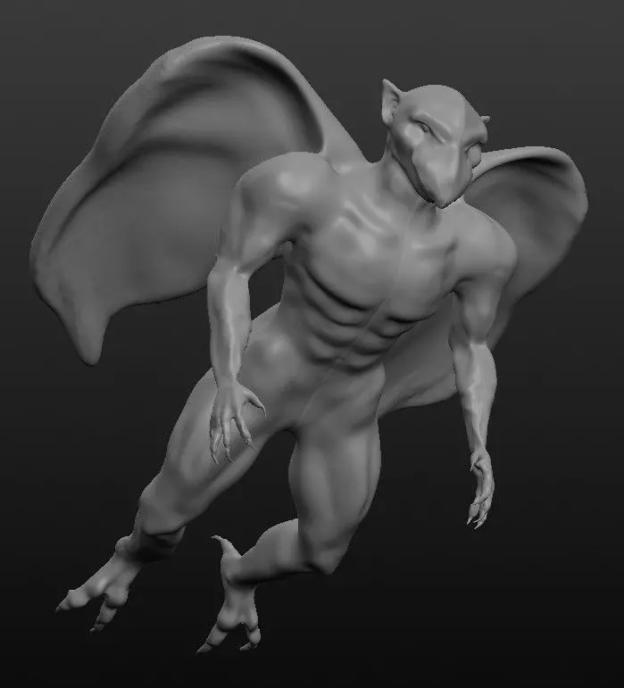 KARASU TENGU naked     Japanese monsters series vol 01 3D print model_0