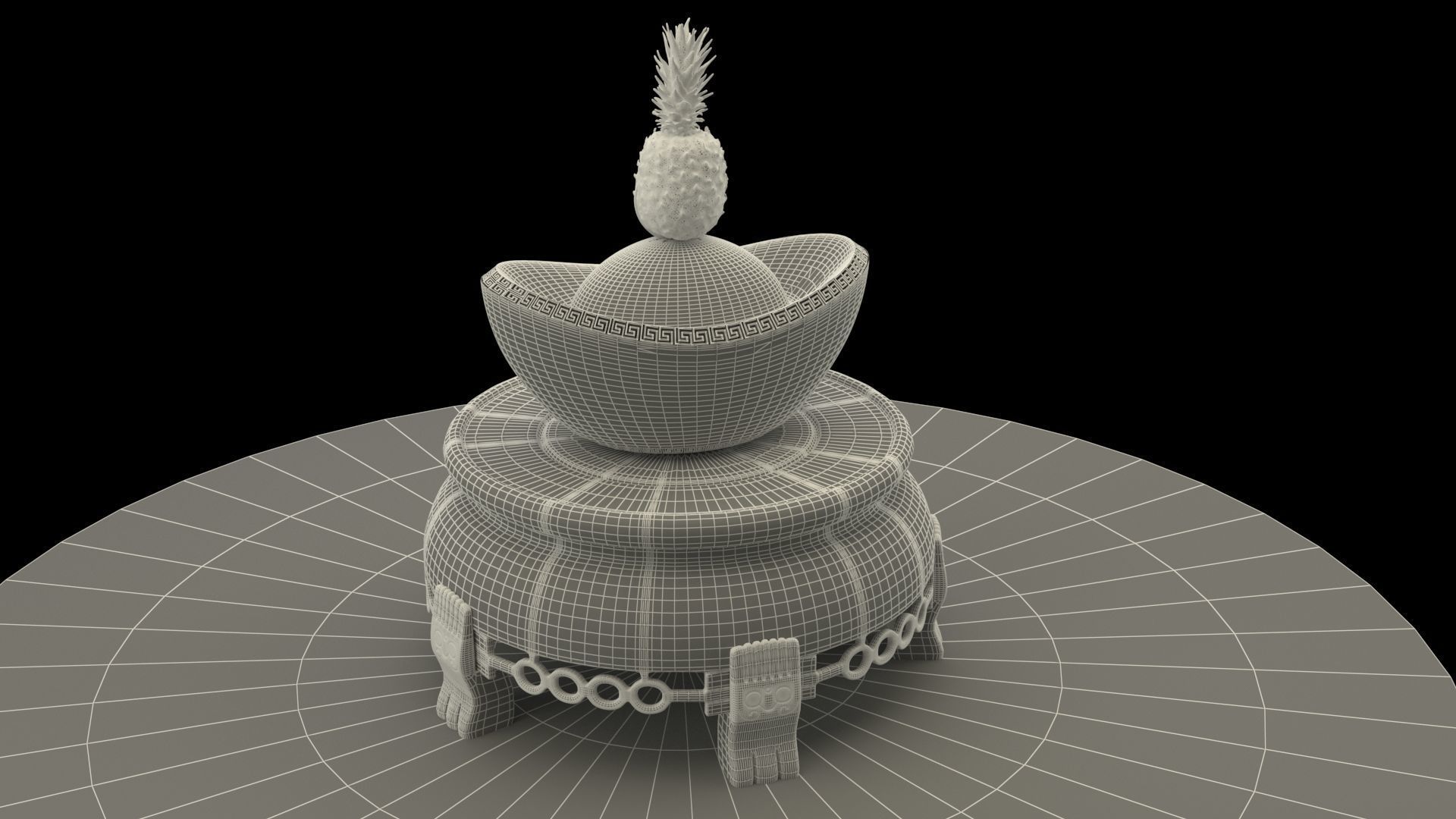  Chinese gold ingot piggy bank 3D model_7