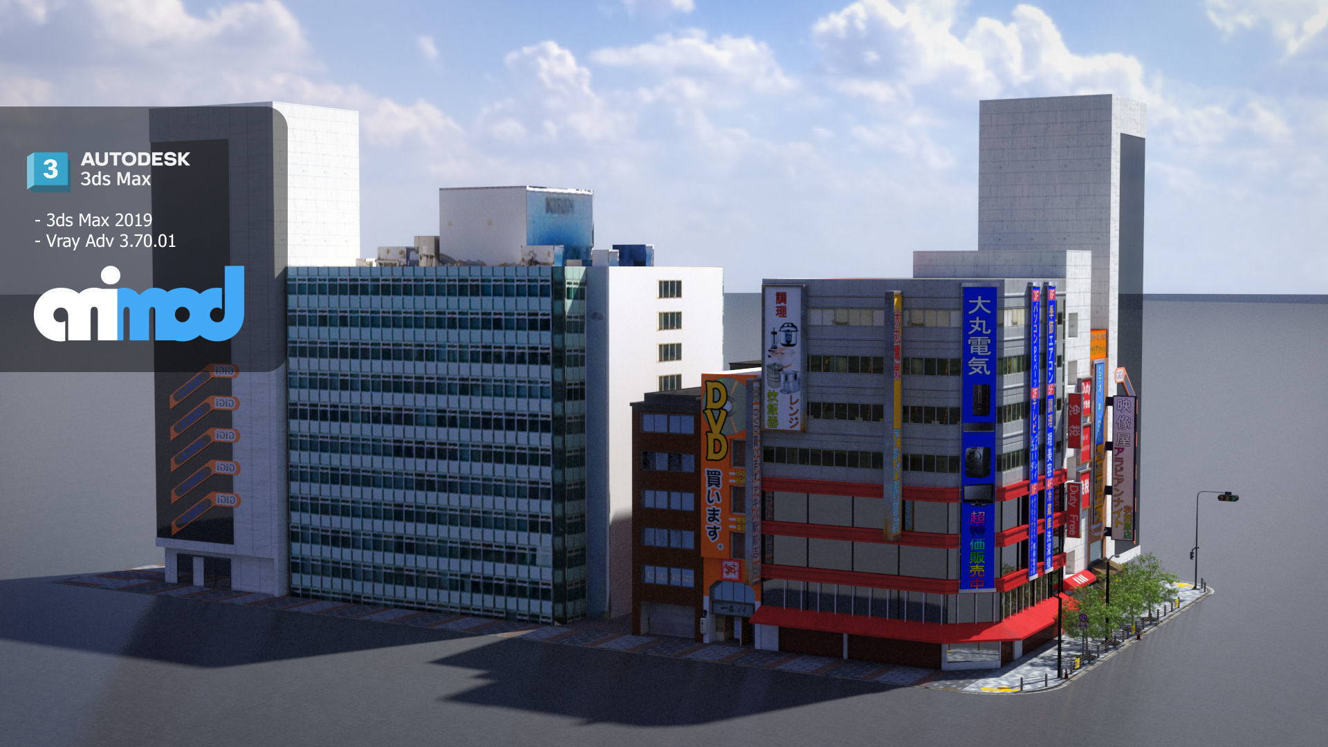 Japanese Streetscape Akihabara 0003 3D model_4