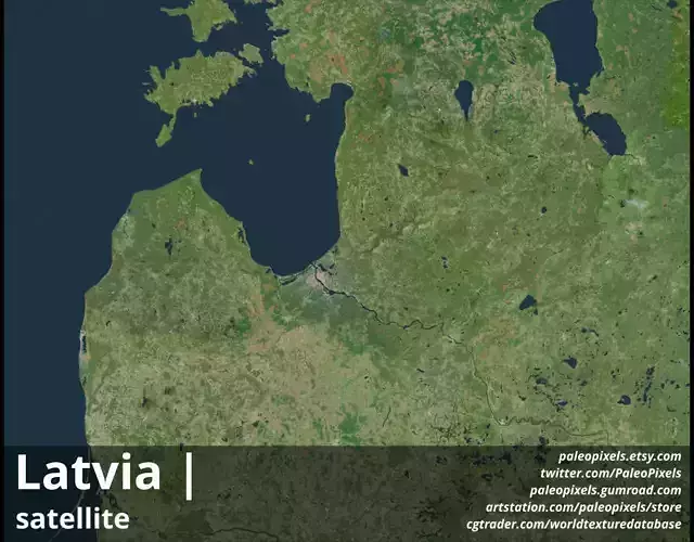 Latvia  Satellite Image 14k High resolution Maps and masks