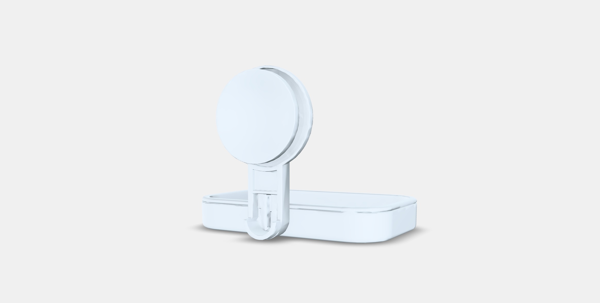 TISKEN Soap dish with suction cup Low-poly 3D model_5