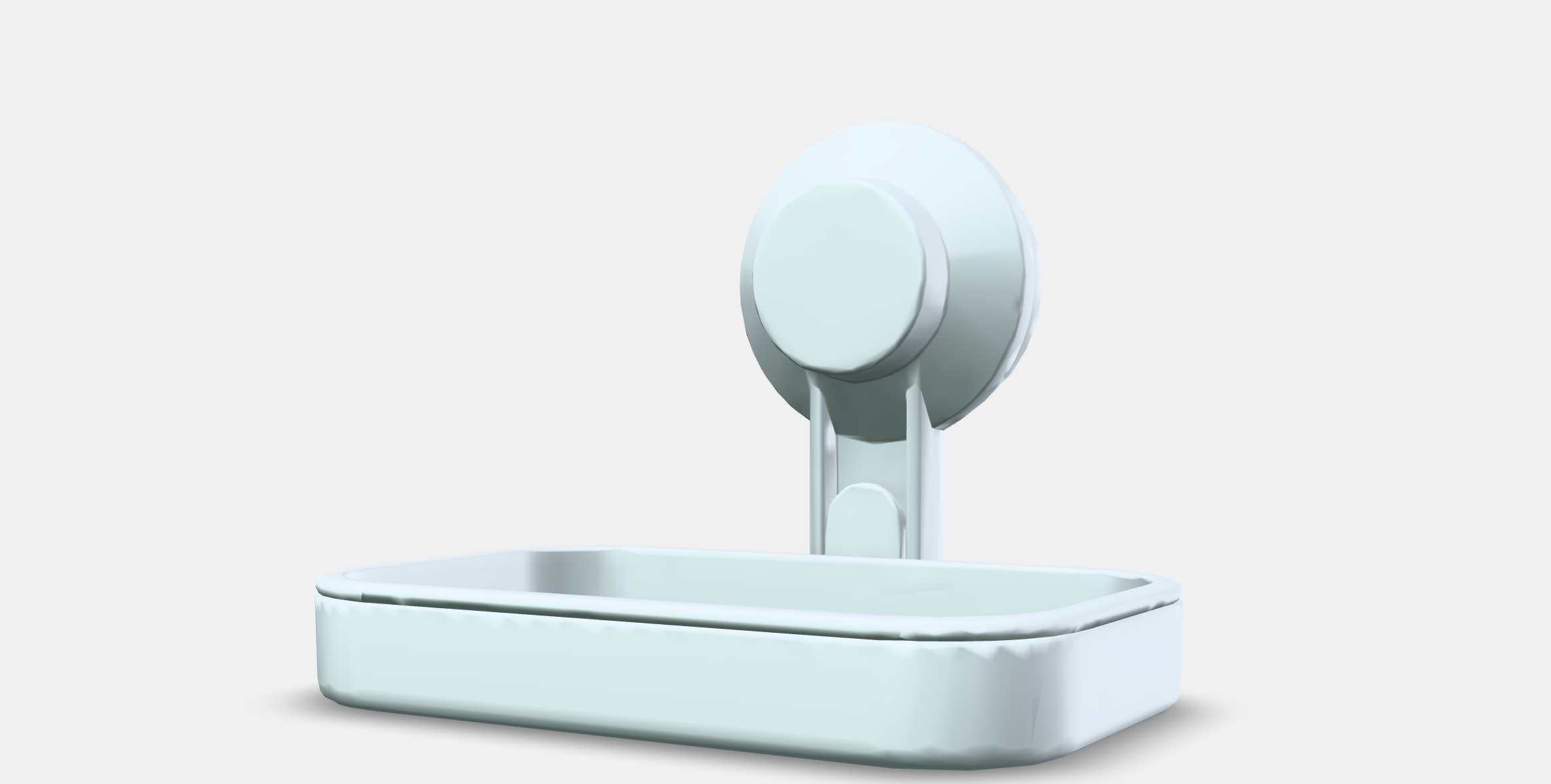 TISKEN Soap dish with suction cup Low-poly 3D model_13