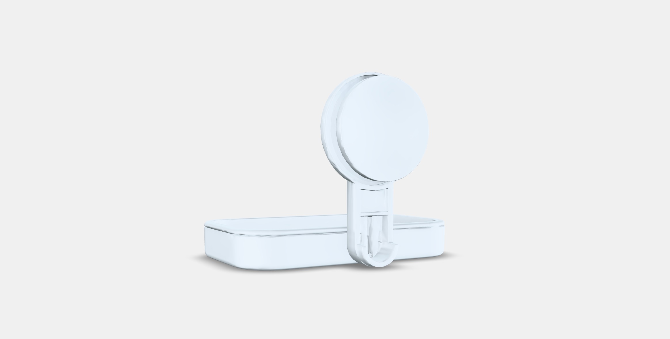 TISKEN Soap dish with suction cup Low-poly 3D model_16