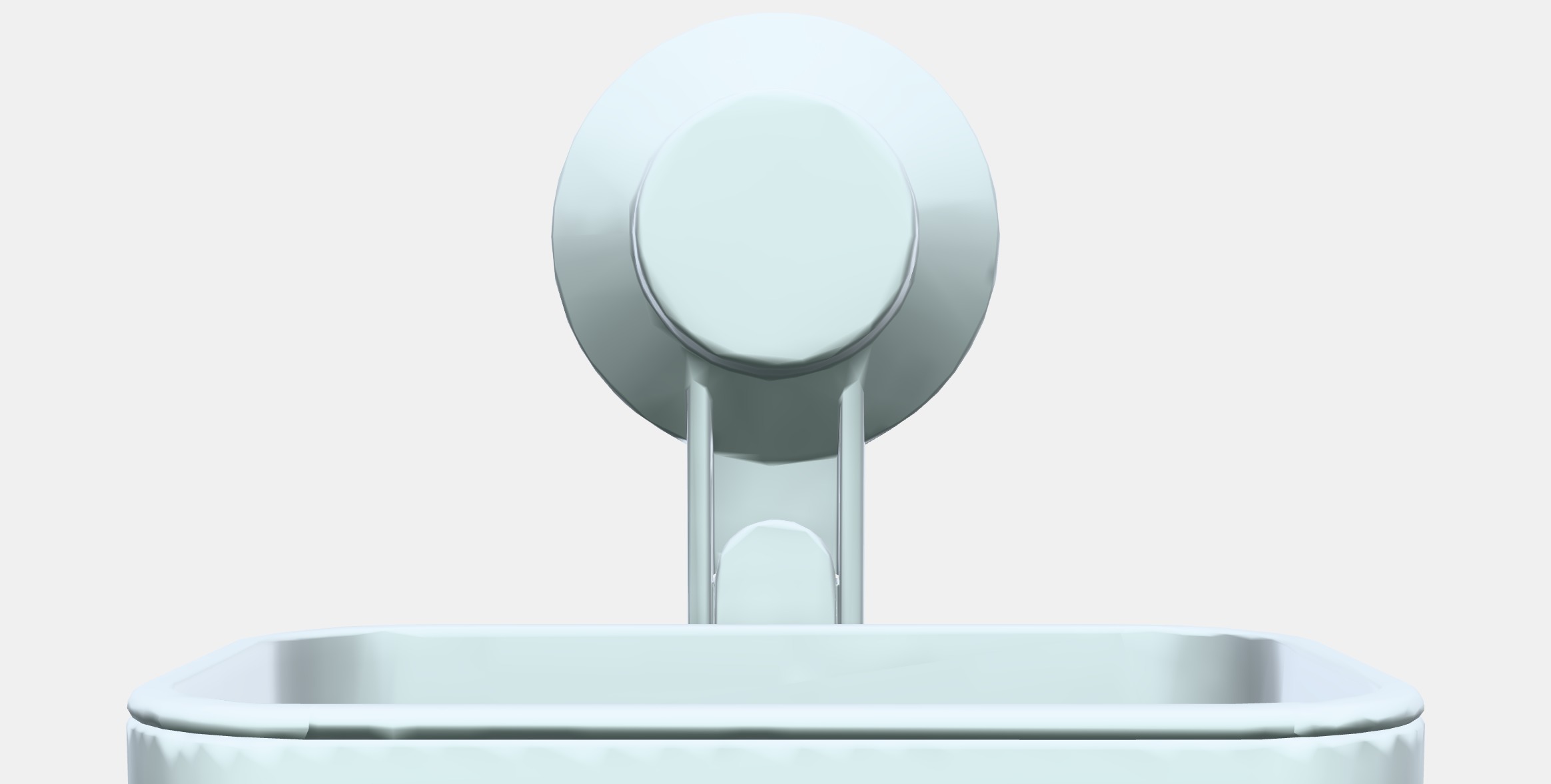 TISKEN Soap dish with suction cup Low-poly 3D model_10