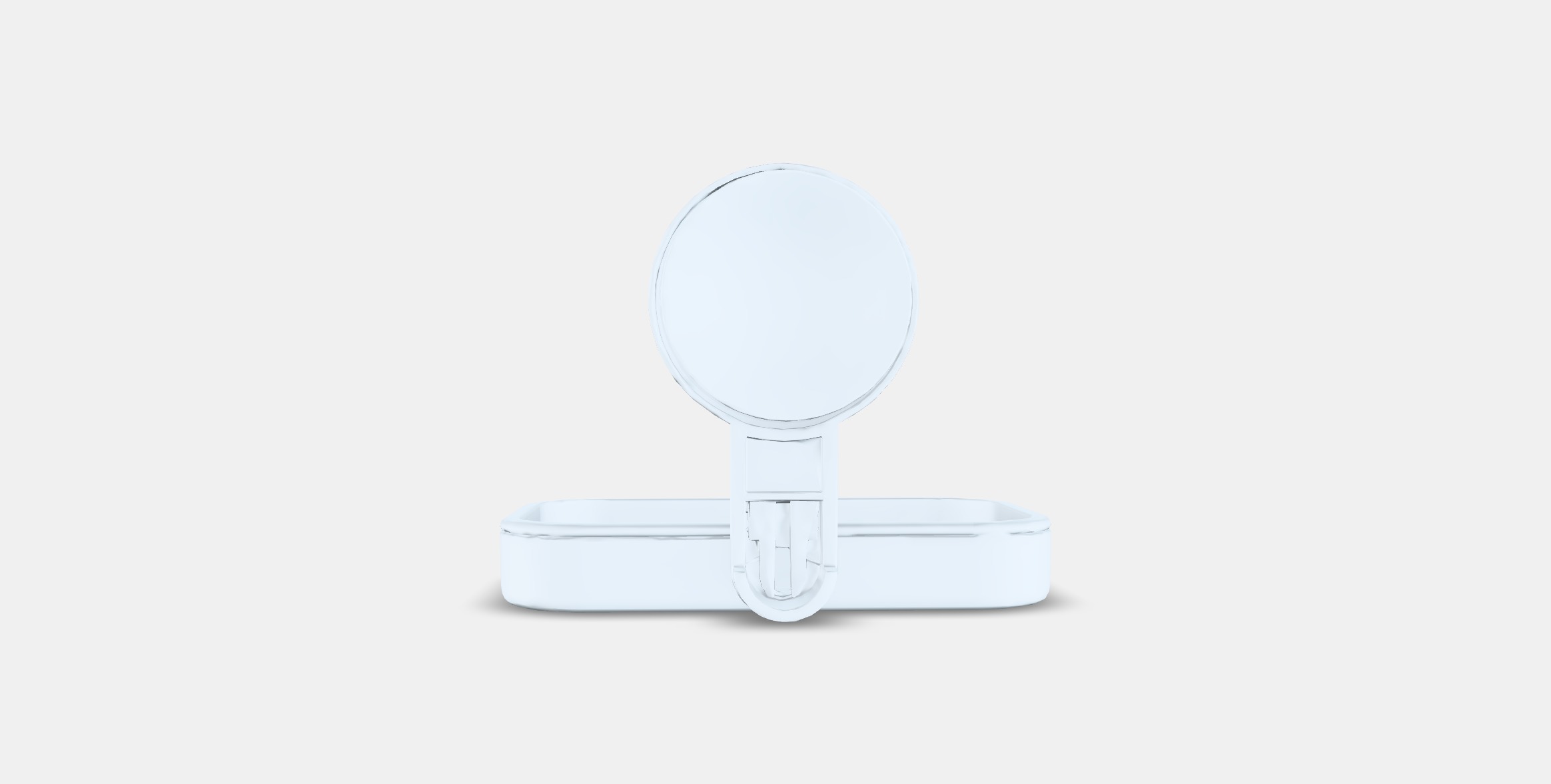 TISKEN Soap dish with suction cup Low-poly 3D model_14