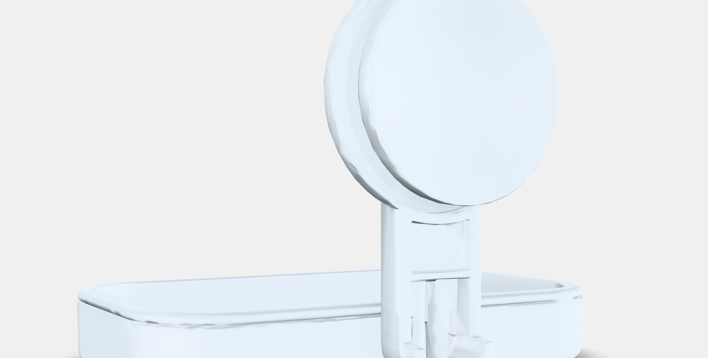 TISKEN Soap dish with suction cup Low-poly 3D model_2