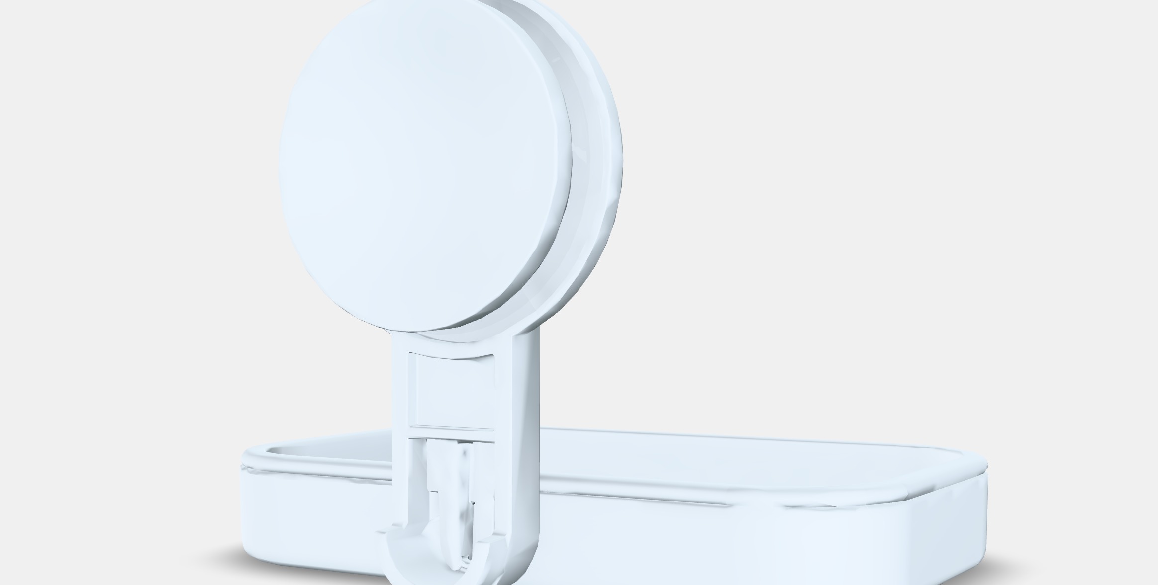 TISKEN Soap dish with suction cup Low-poly 3D model_6