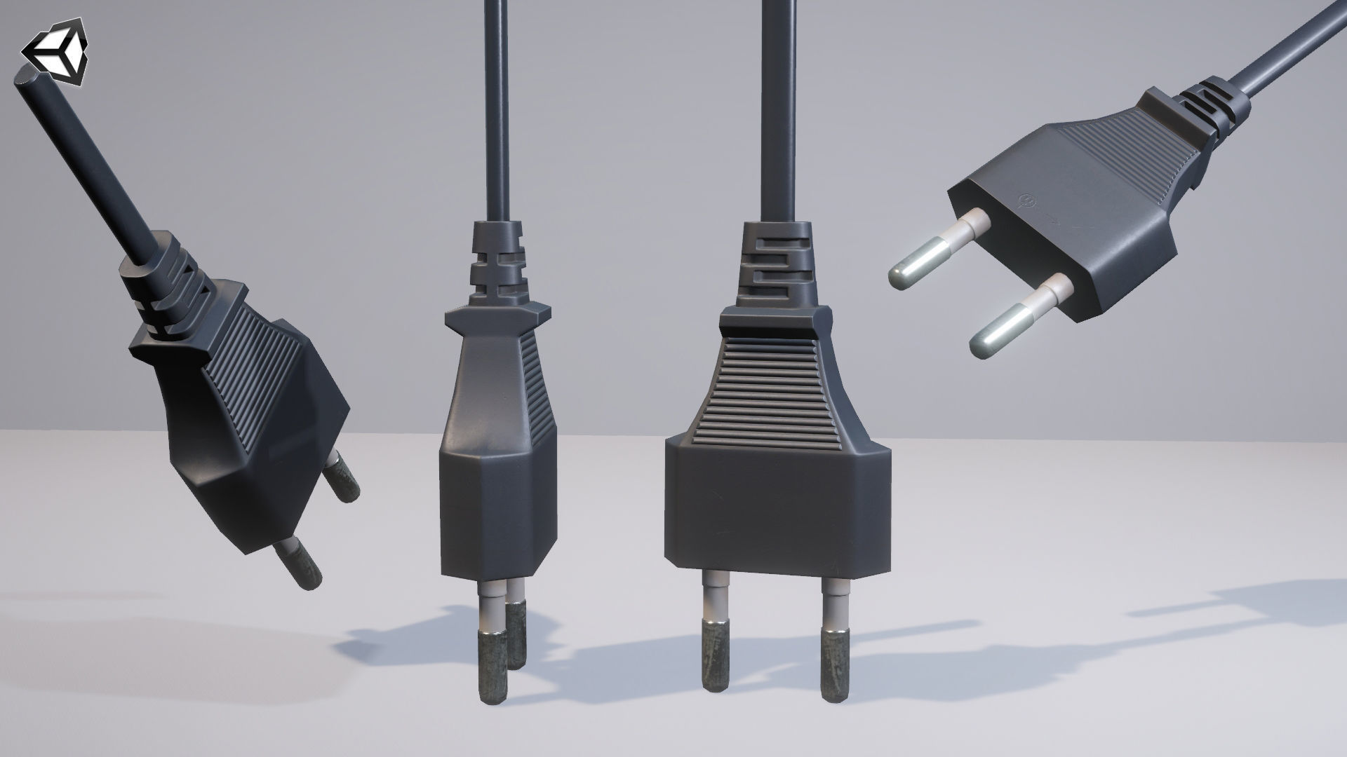 Electrical Plug Type C Low-poly 3D model_13
