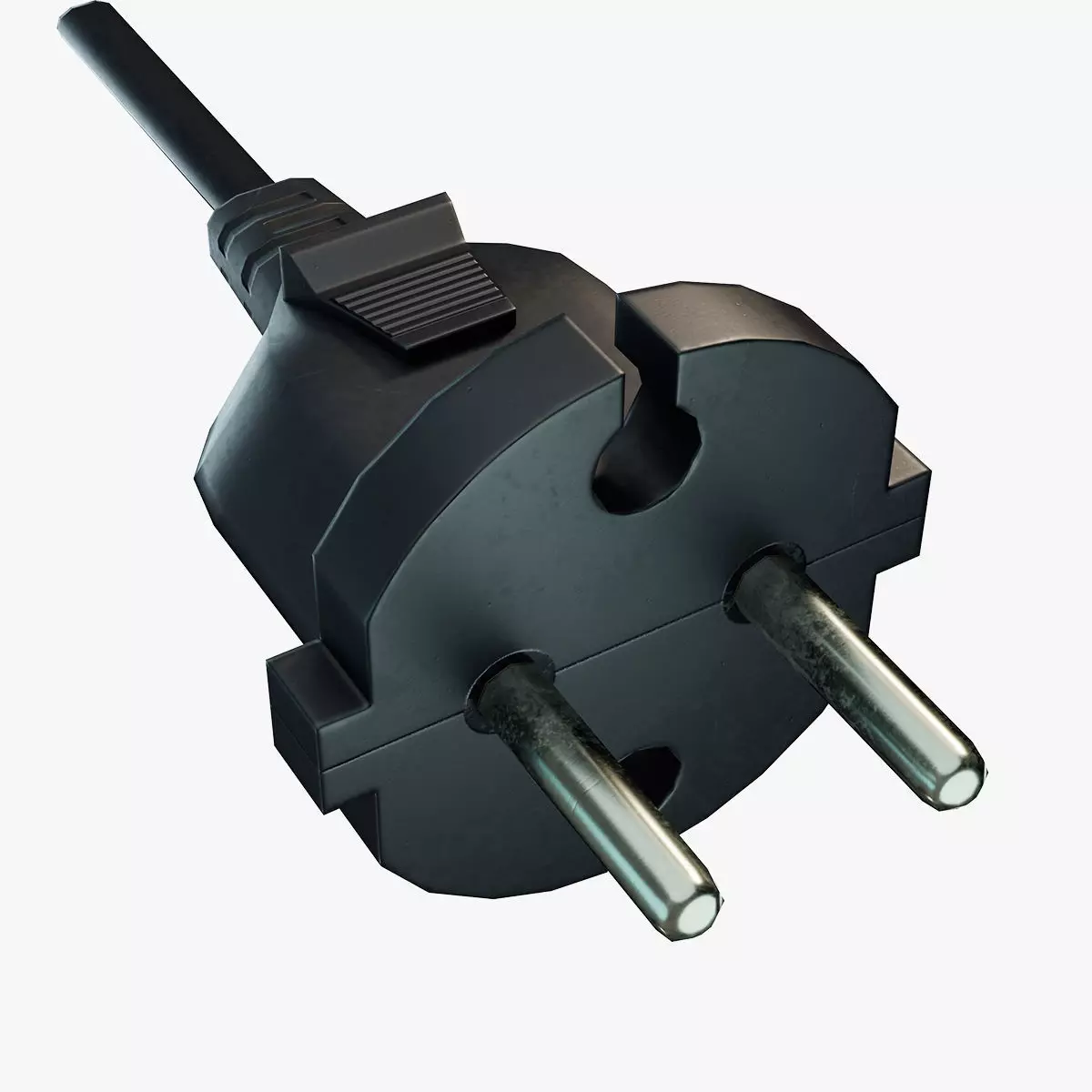 European Electrical Plug Type C Low-poly 3D model_0