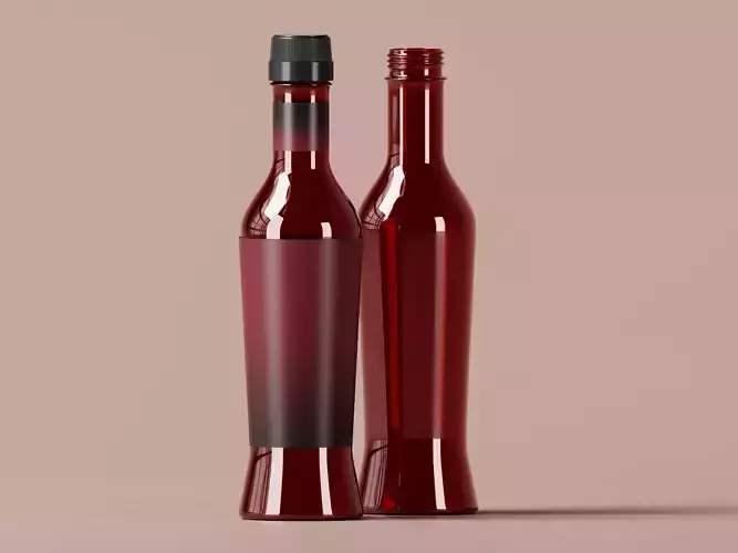 Red Wine Bottle 3D Model