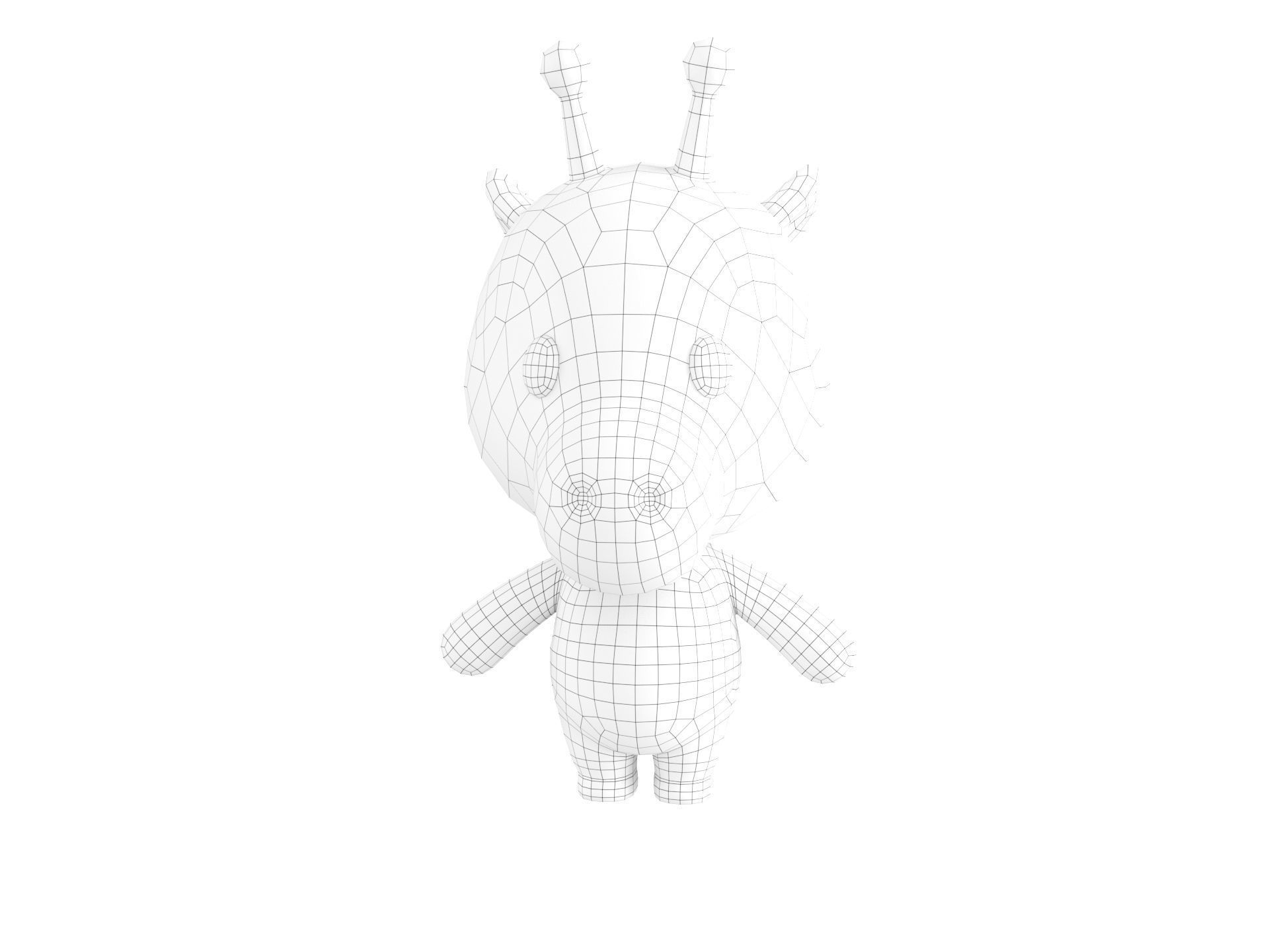 Character326 Rigged Giraffe 3D model_23