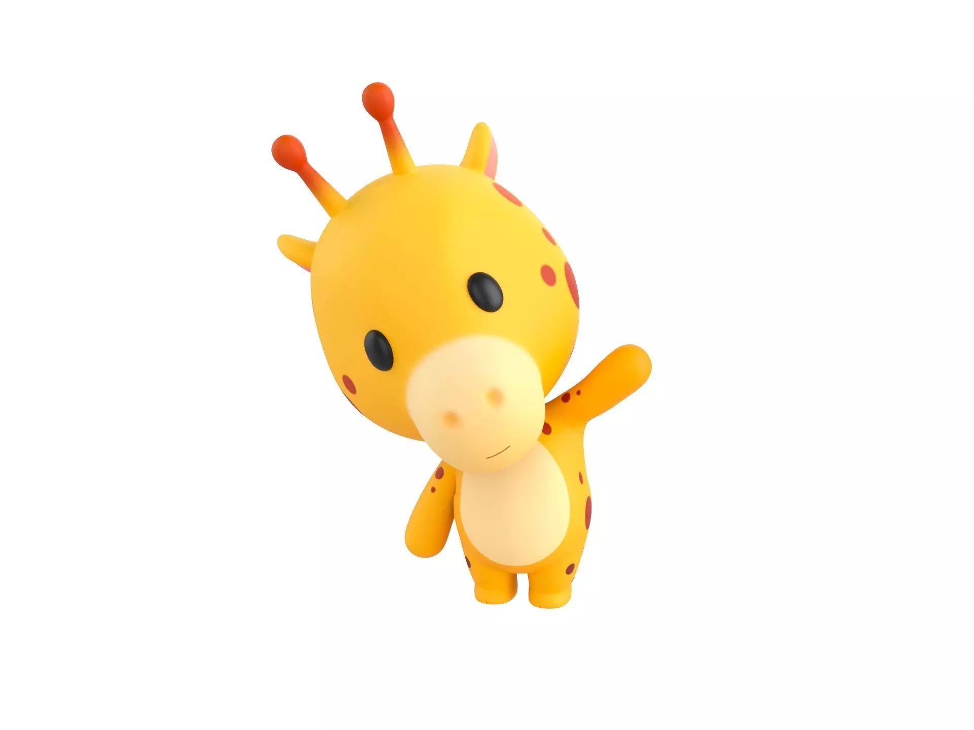 Character326 Rigged Giraffe 3D model_0