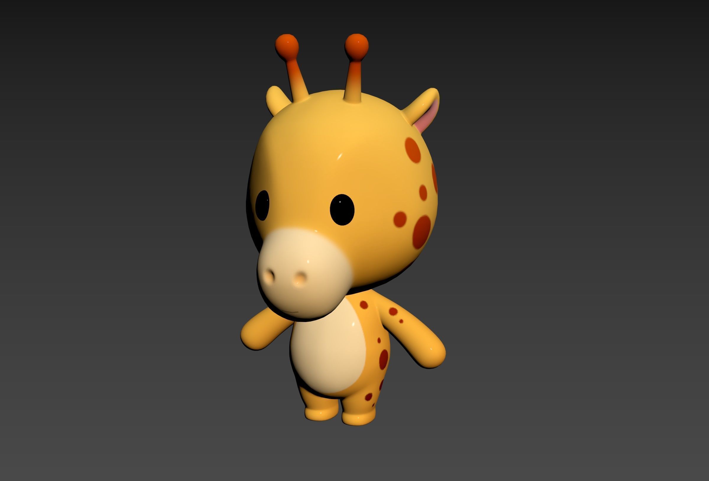 Character326 Rigged Giraffe 3D model_12