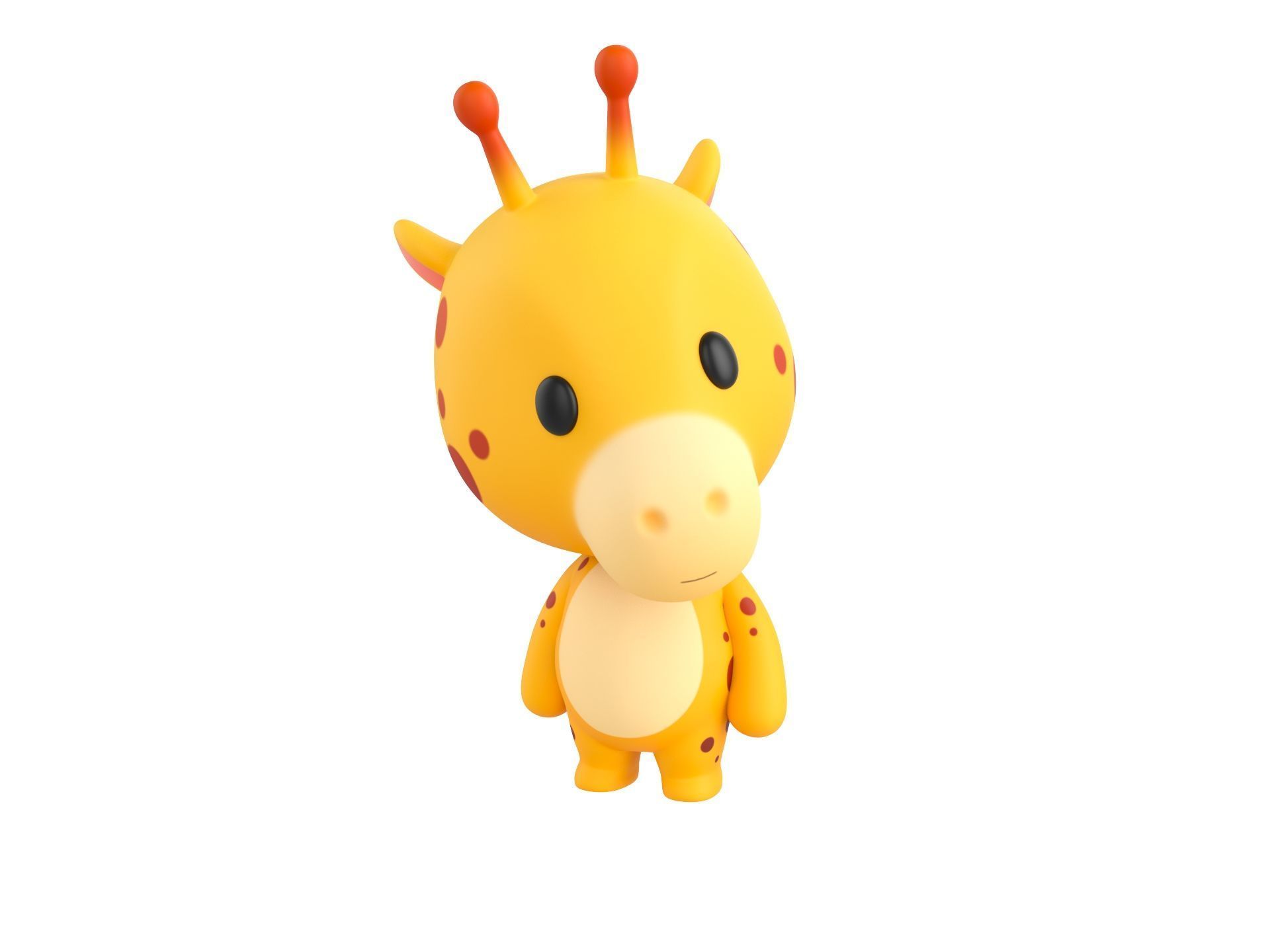 Character326 Rigged Giraffe 3D model_9
