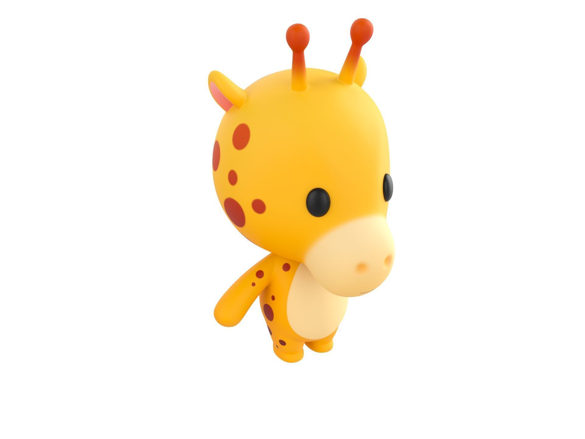 Character326 Rigged Giraffe 3D model_2