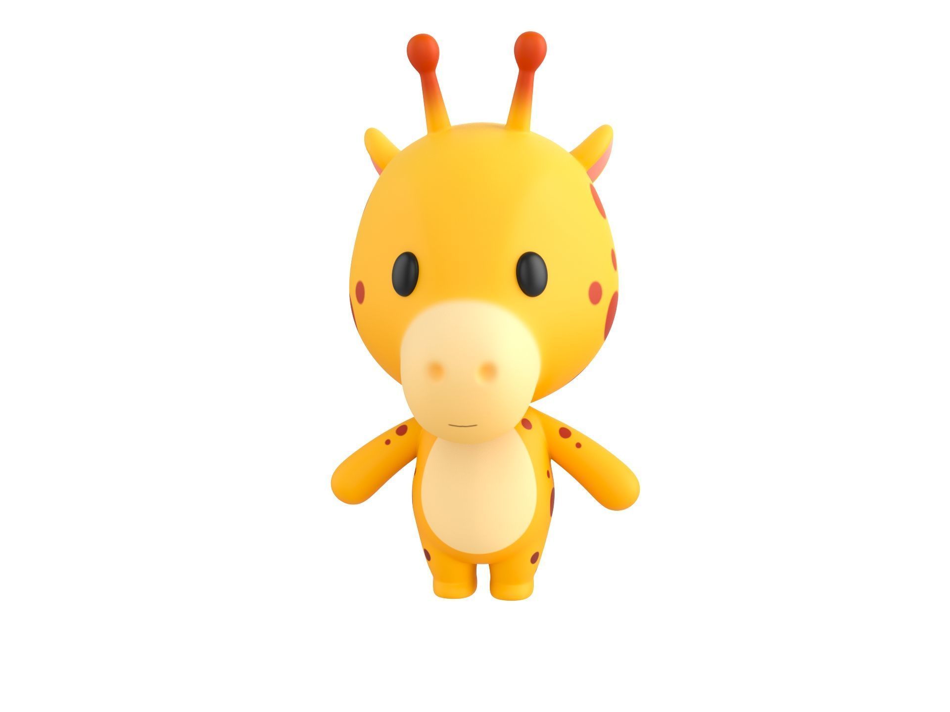 Character326 Rigged Giraffe 3D model_1