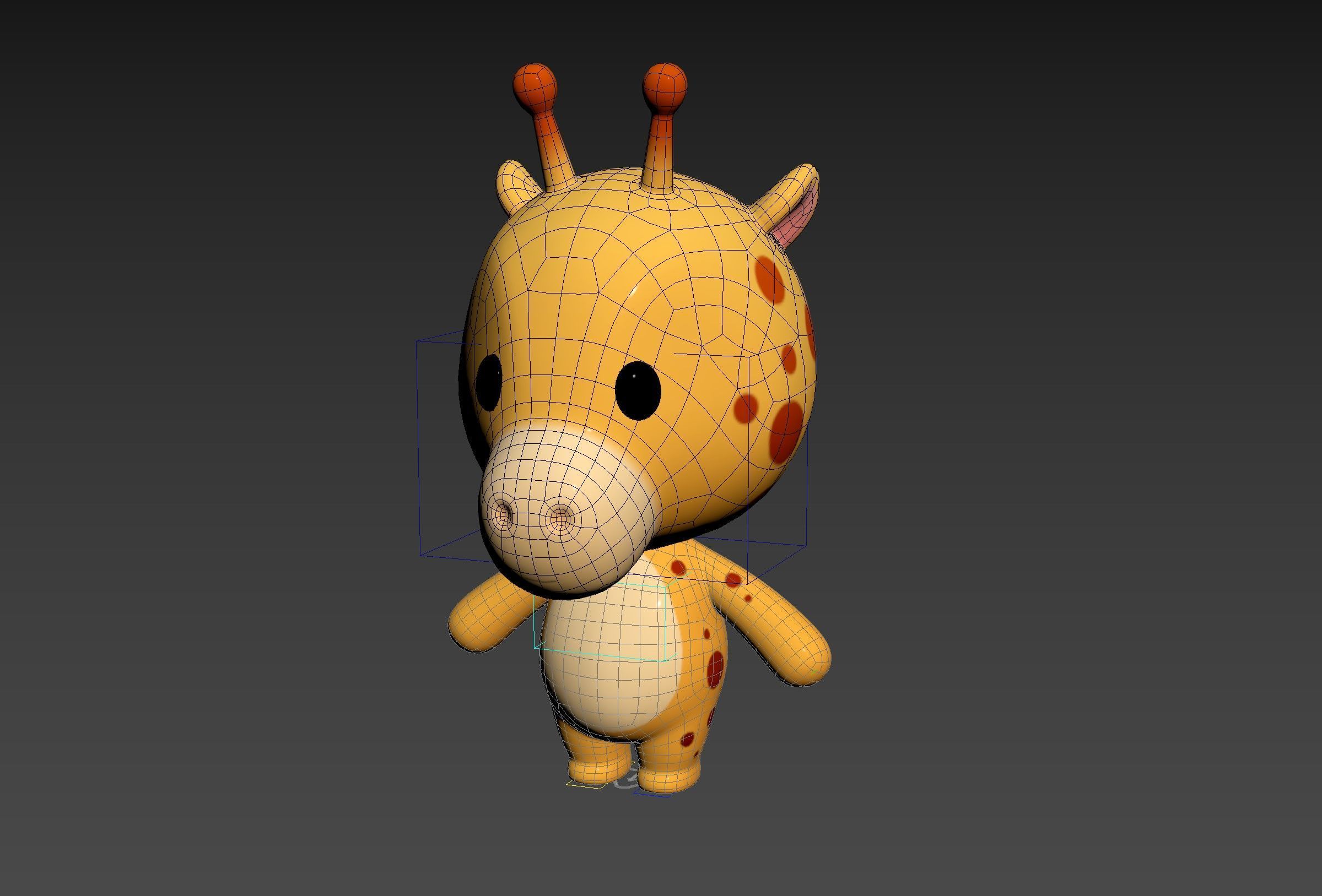 Character326 Rigged Giraffe 3D model_14