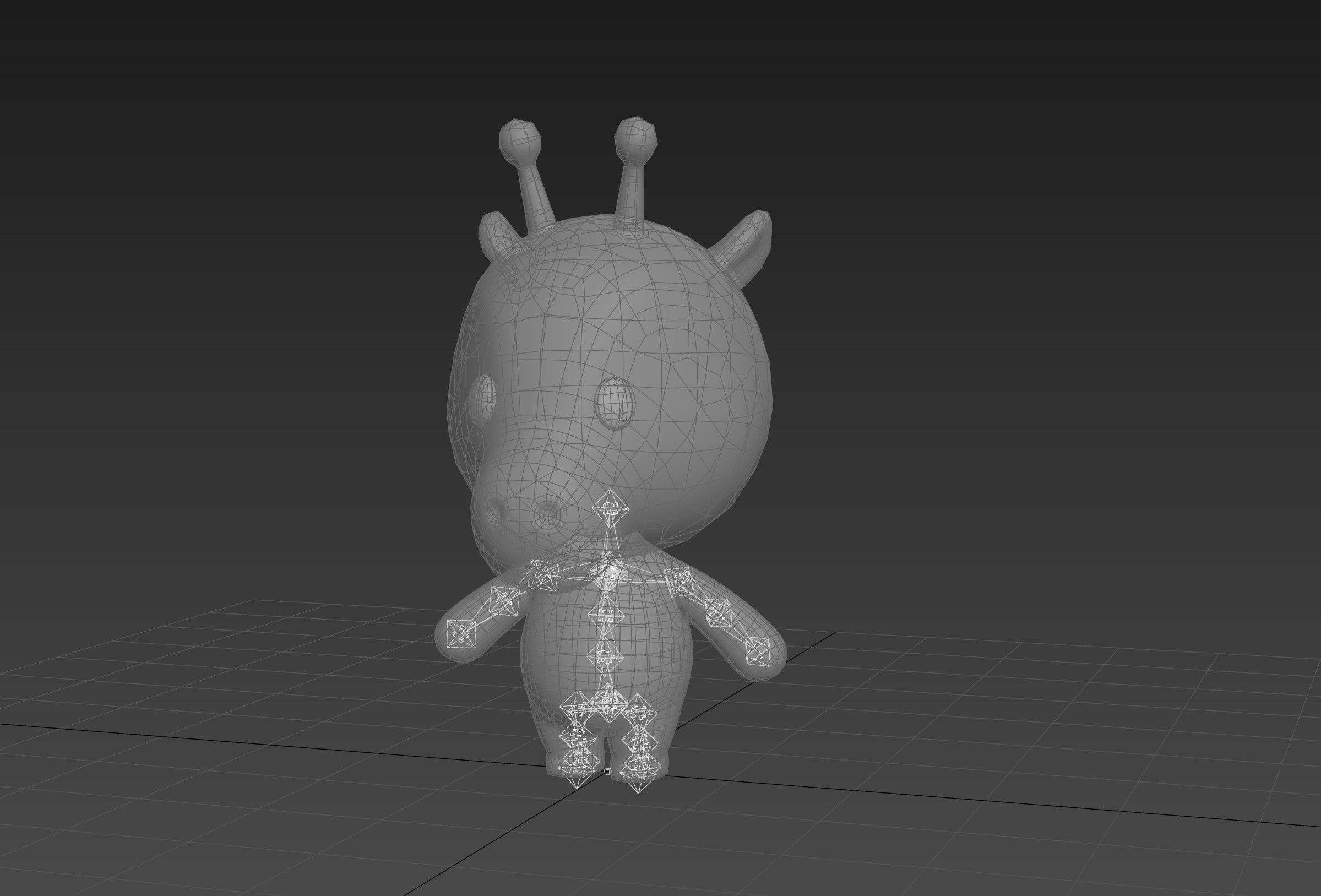 Character326 Rigged Giraffe 3D model_11