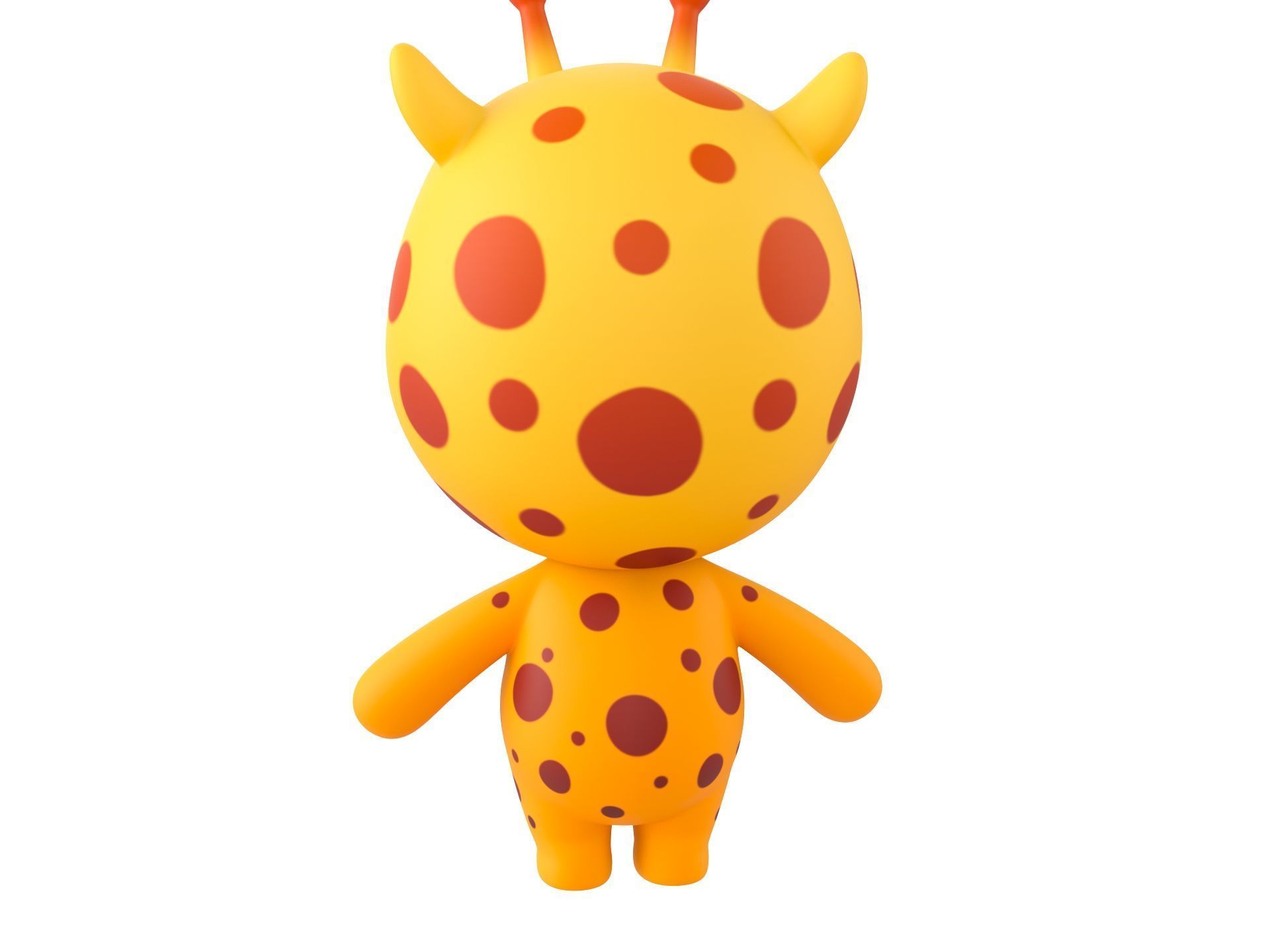 Character326 Rigged Giraffe 3D model_4