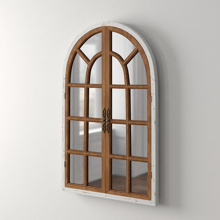 Mcclanahan Arch Wood Wall Mirror 3D model_6