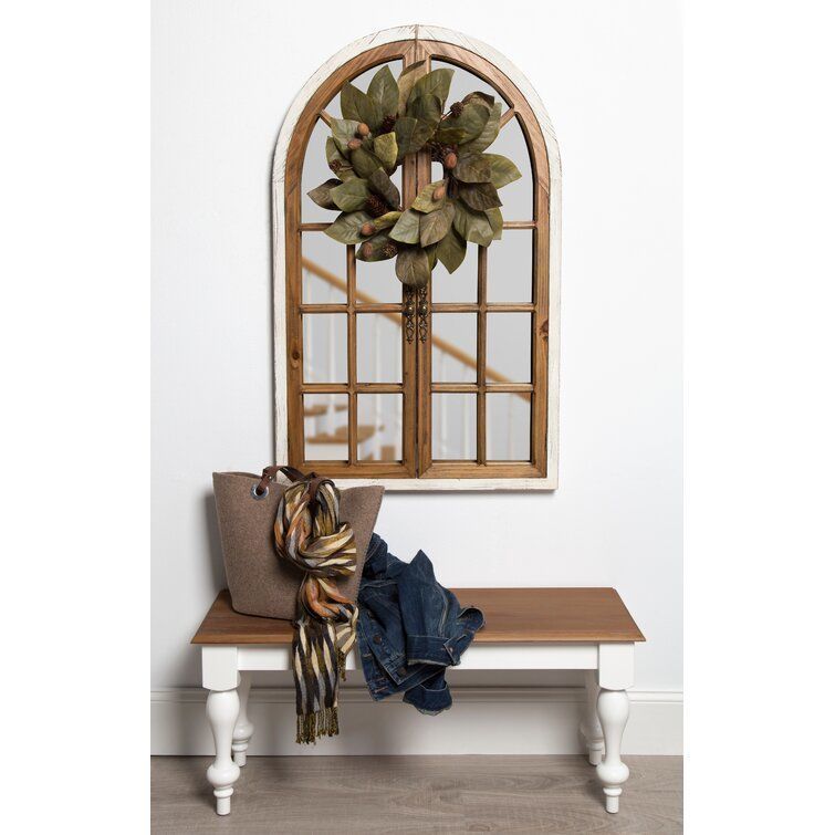 Mcclanahan Arch Wood Wall Mirror 3D model_5