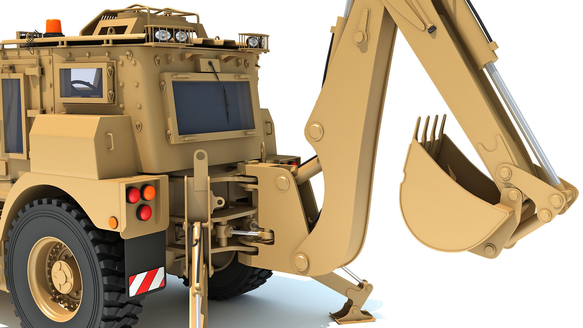 Military Excavator 3D model_18