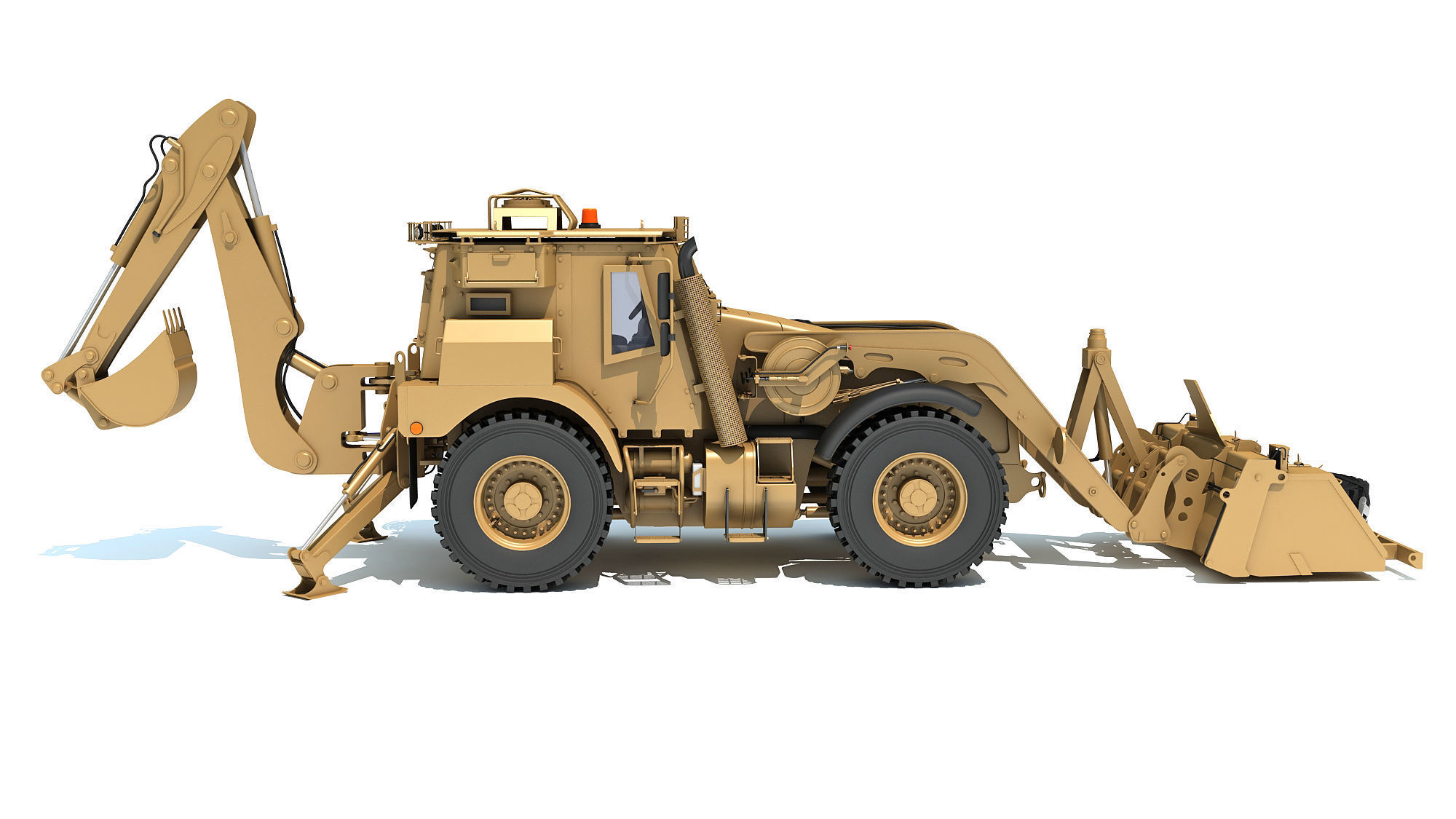 Military Excavator 3D model_7