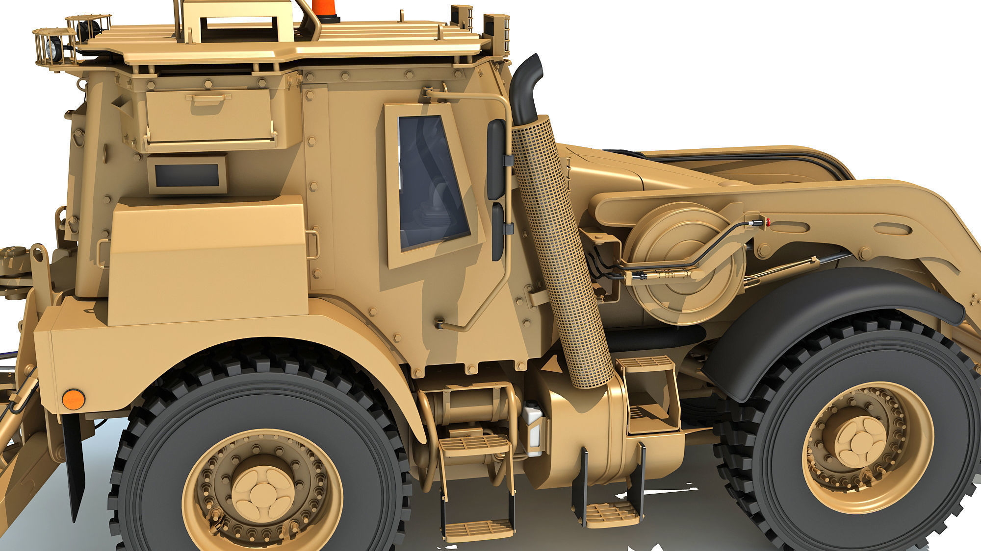 Military Excavator 3D model_19