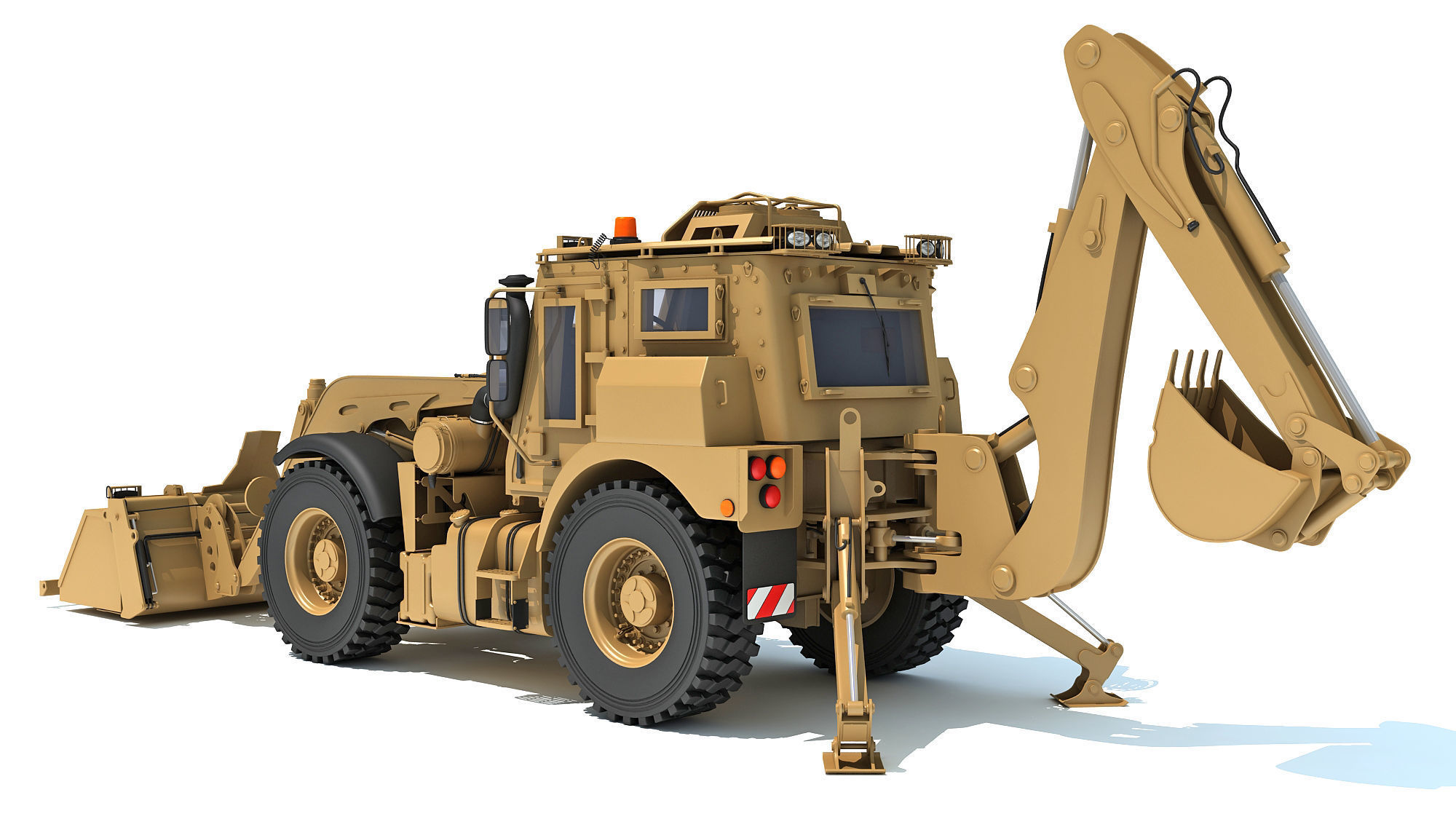 Military Excavator 3D model_3