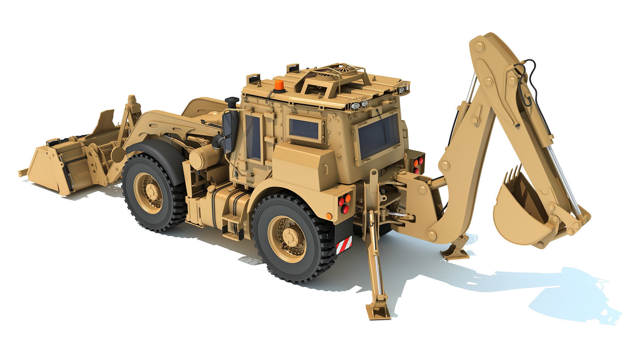 Military Excavator 3D model_2