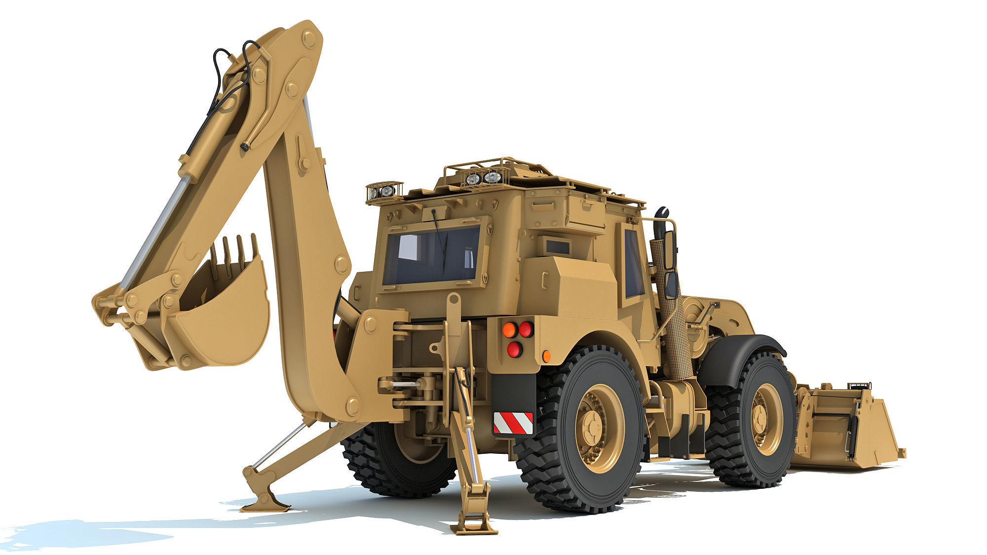 Military Excavator 3D model_5