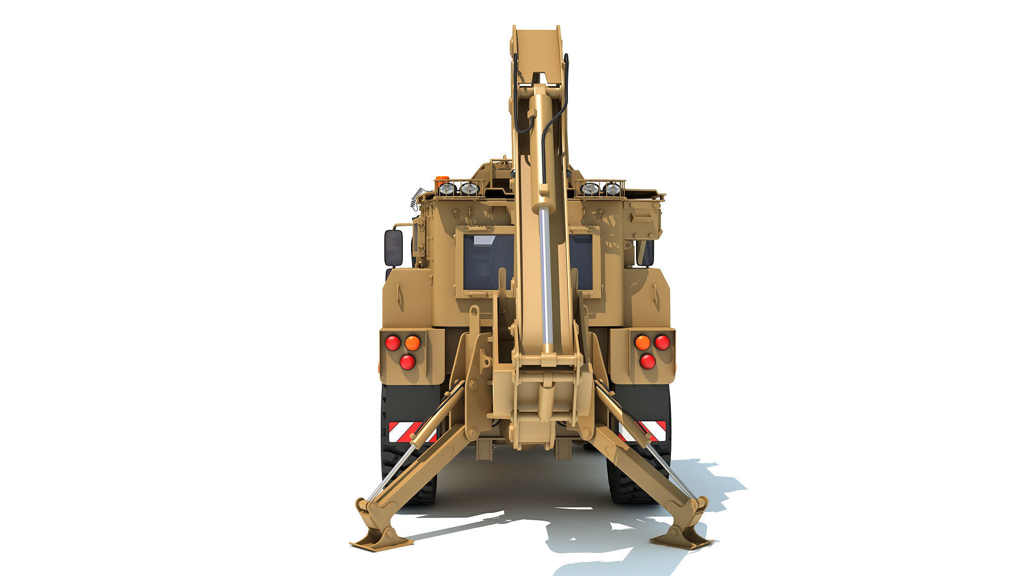 Military Excavator 3D model_4