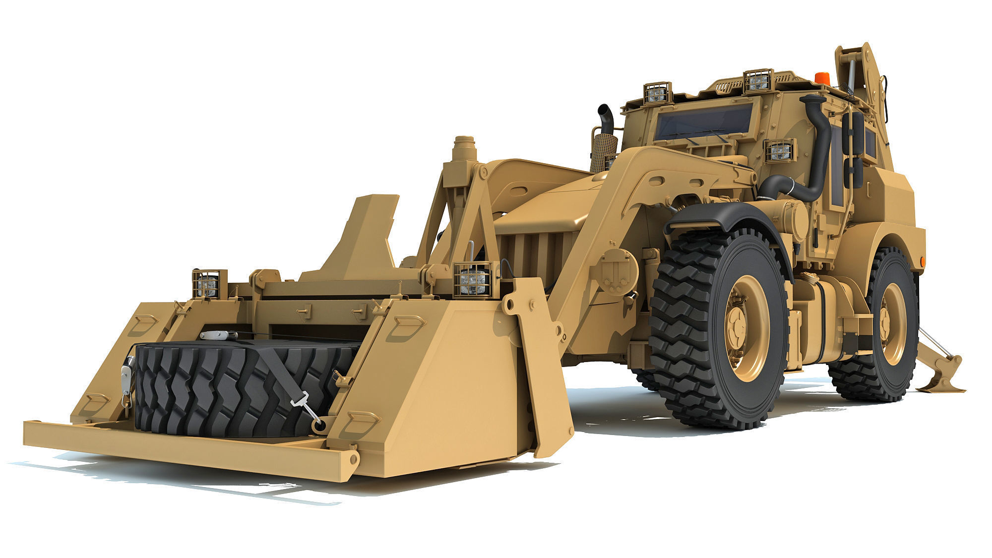 Military Excavator 3D model_14