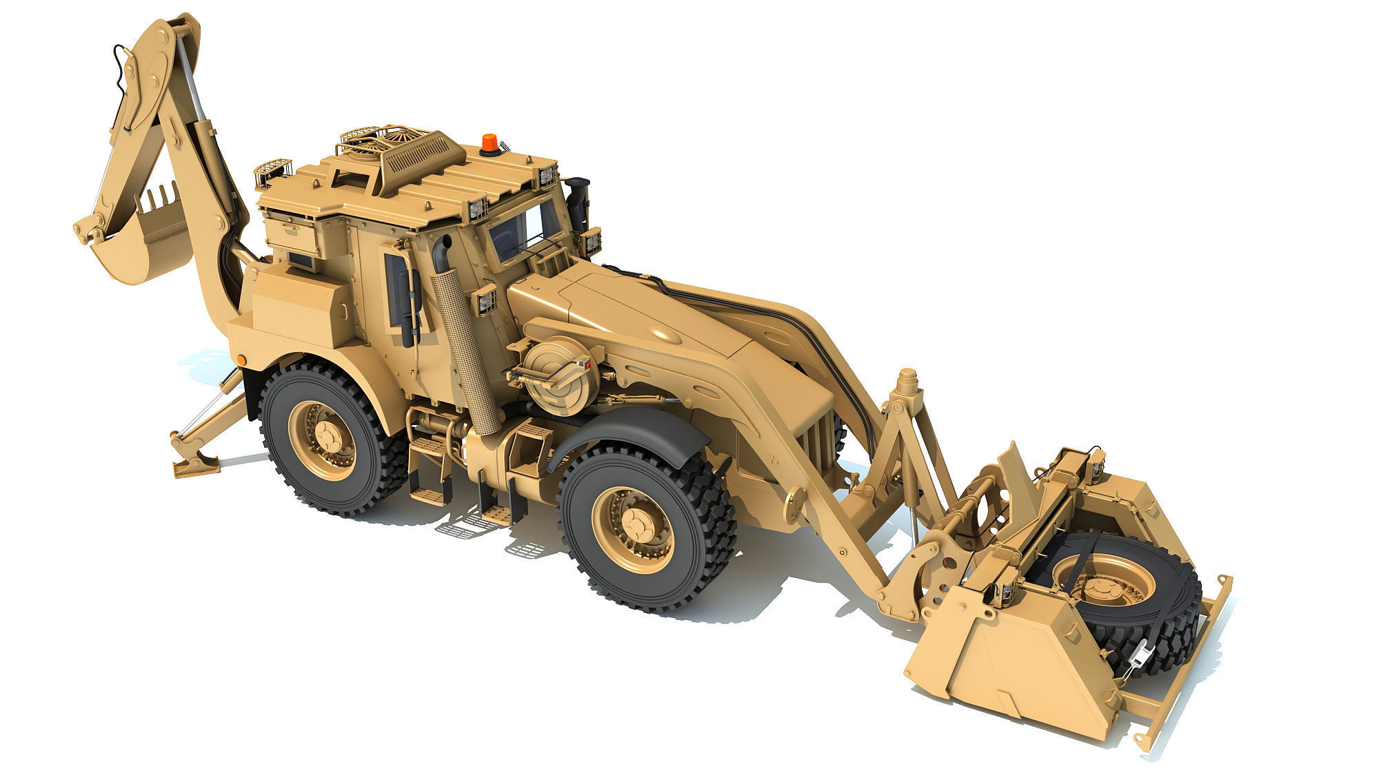 Military Excavator 3D model_11