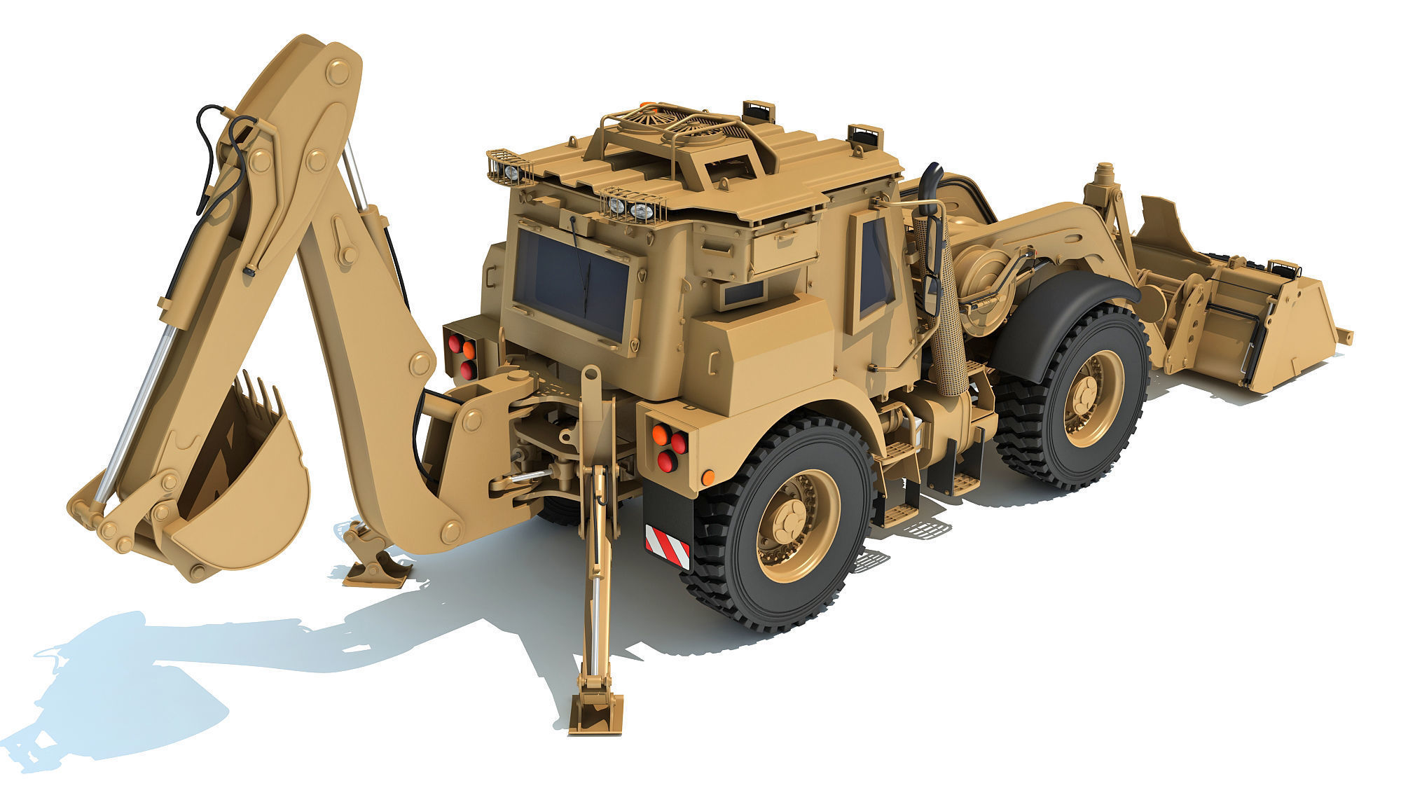 Military Excavator 3D model_6