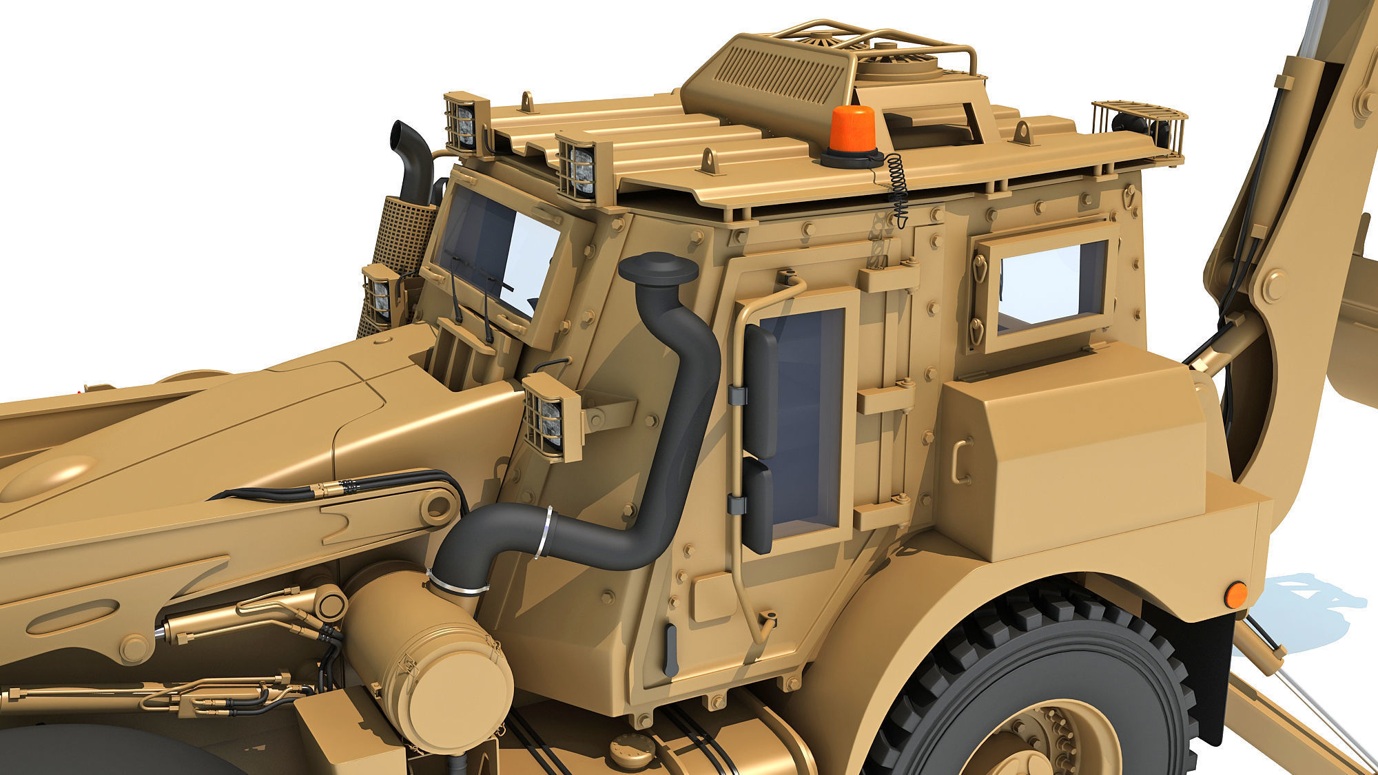 Military Excavator 3D model_17