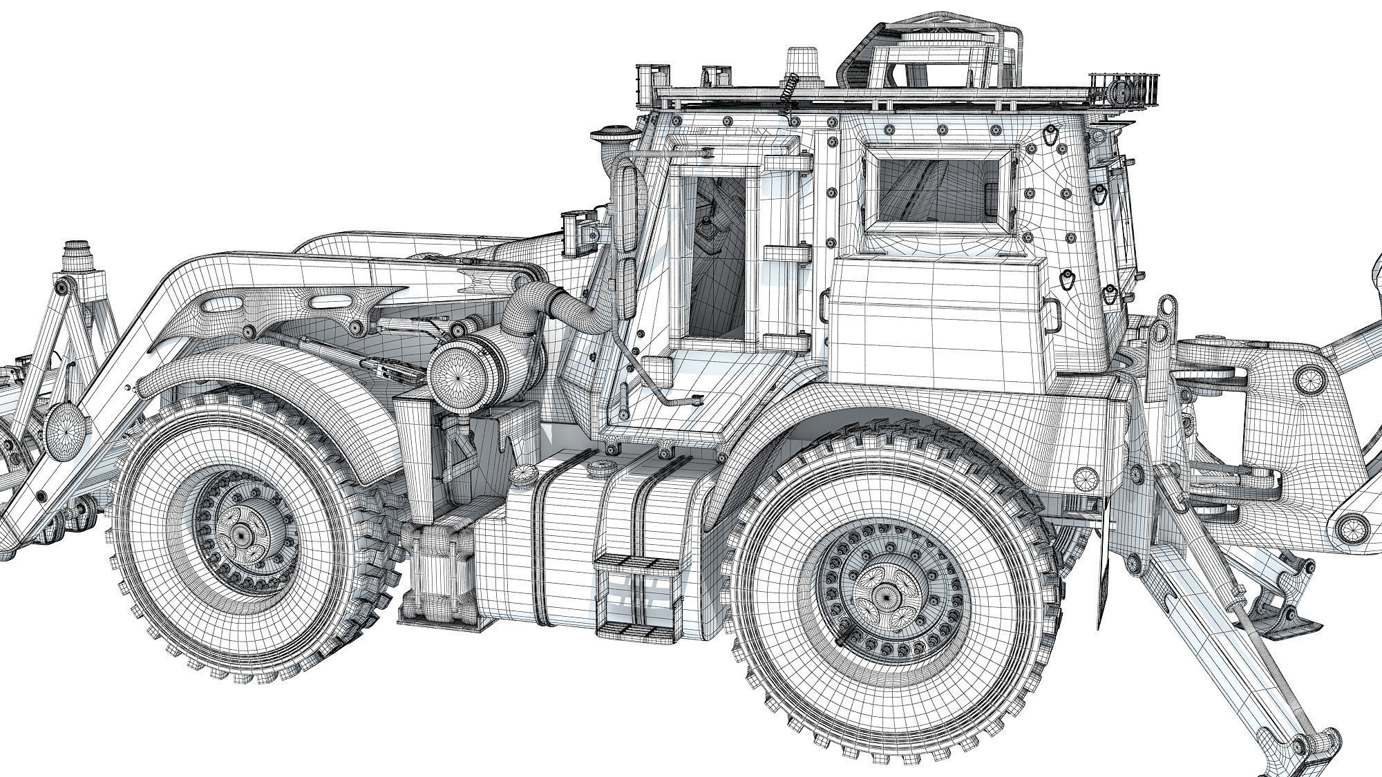 Military Excavator 3D model_24