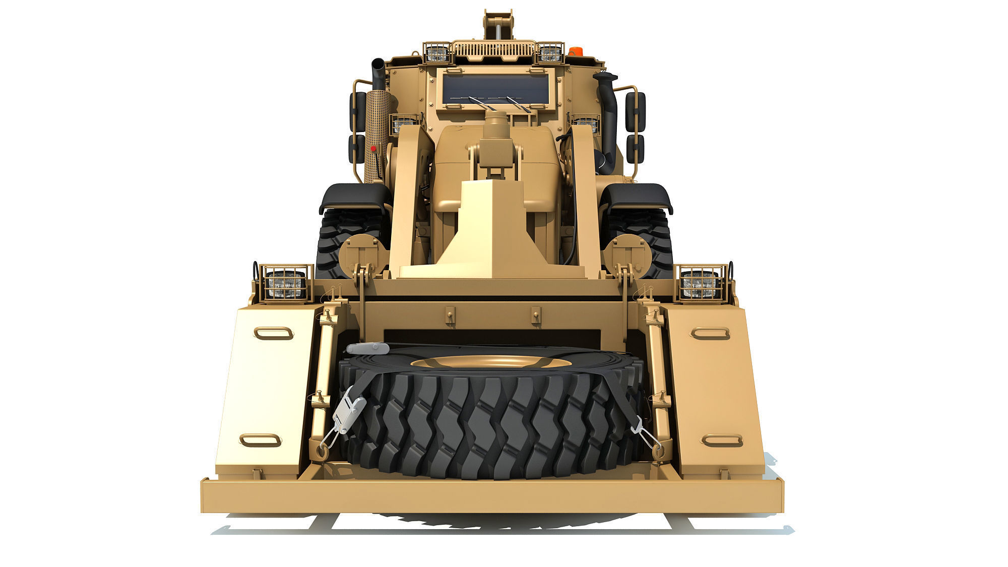 Military Excavator 3D model_13