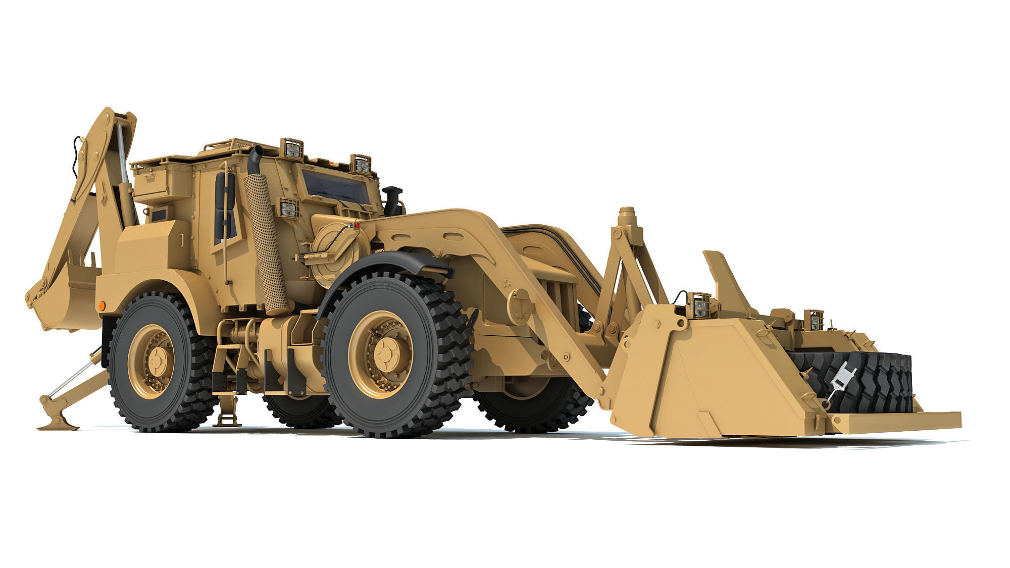 Military Excavator 3D model_8