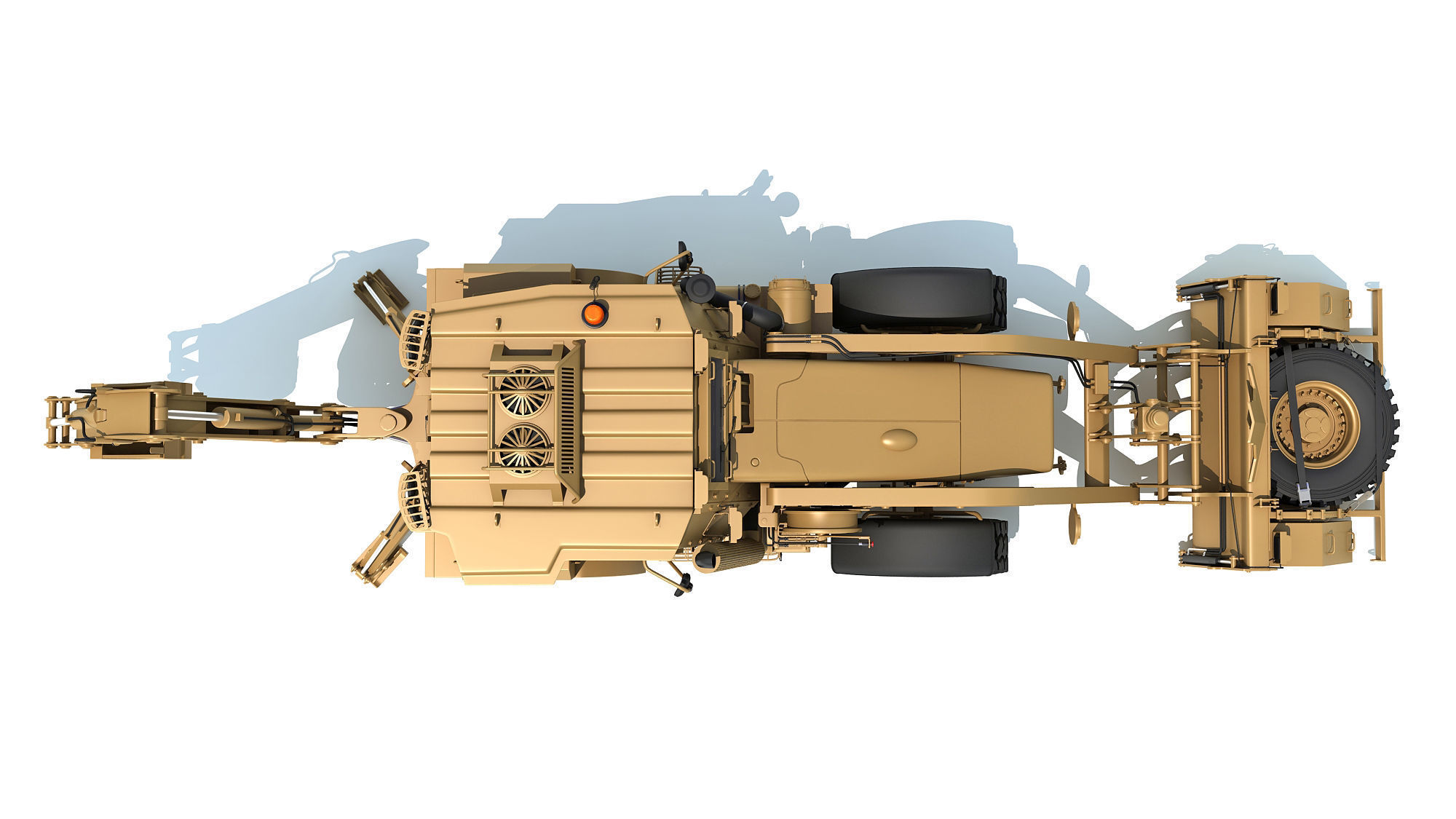 Military Excavator 3D model_10