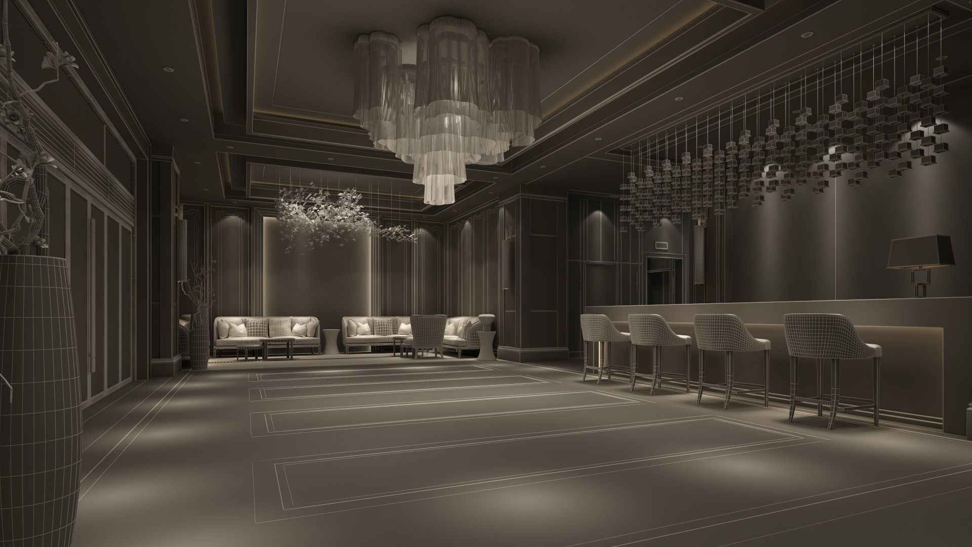 The Hotel Lobby 6 3D model_12