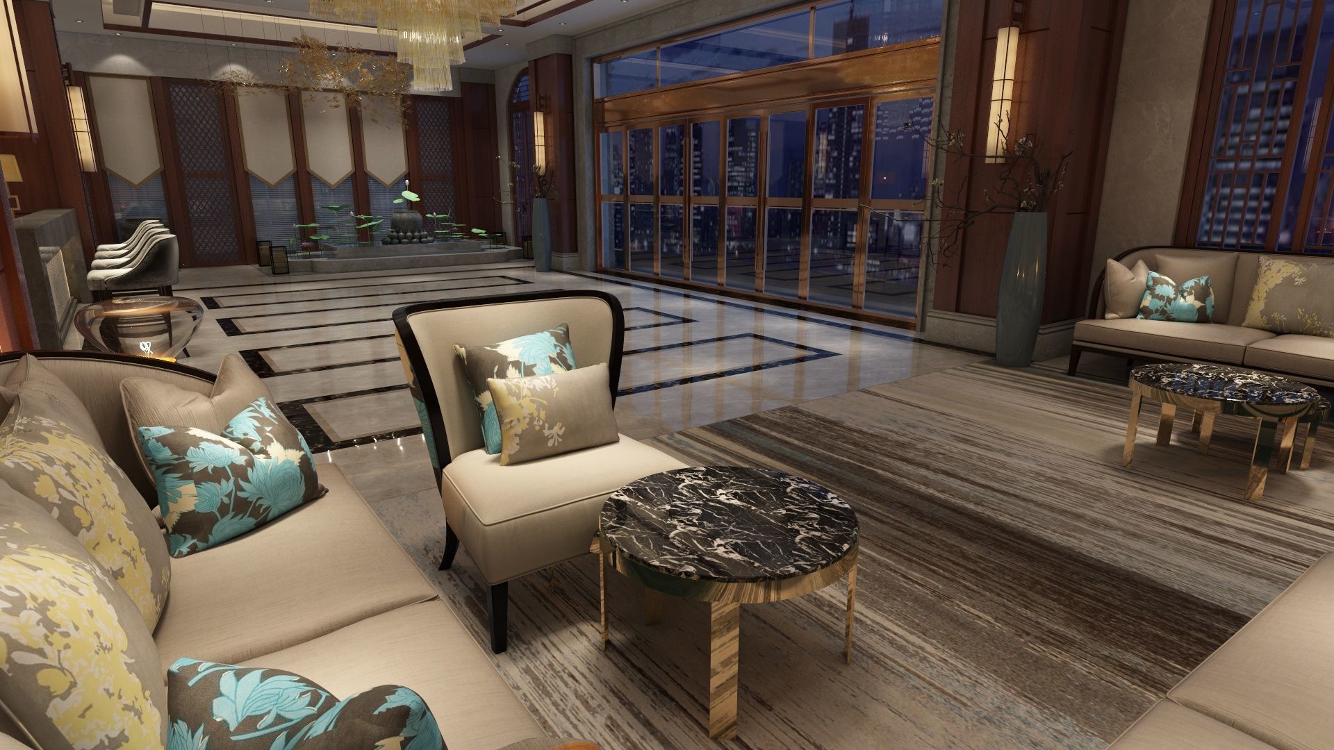 The Hotel Lobby 6 3D model_2